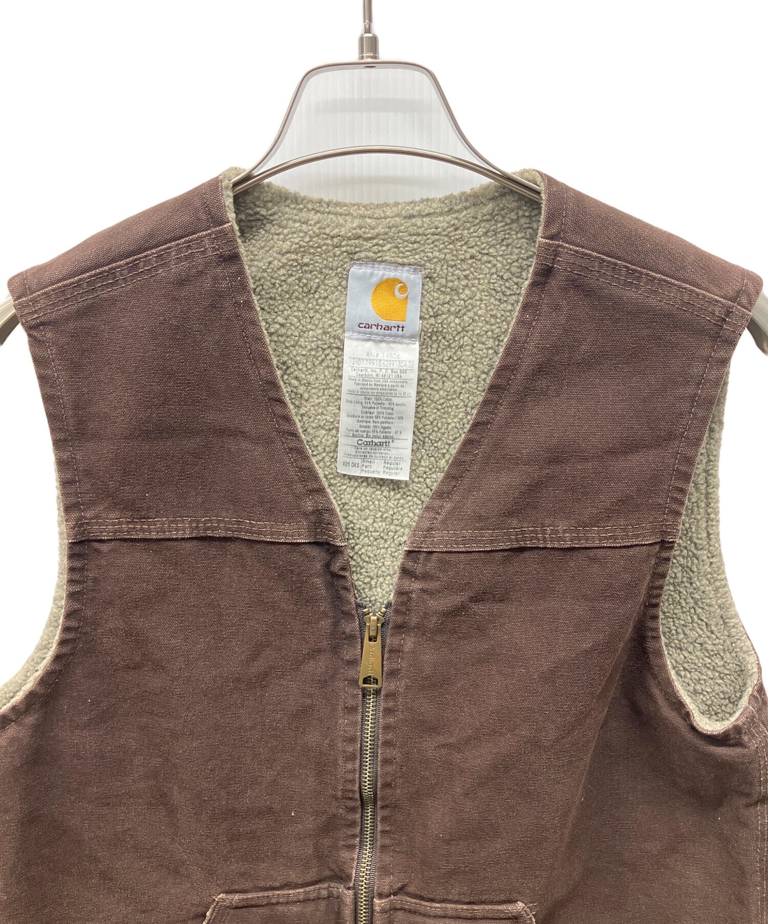 中古・古着通販】CarHartt (カーハート) ベストファー ブラウン サイズ 