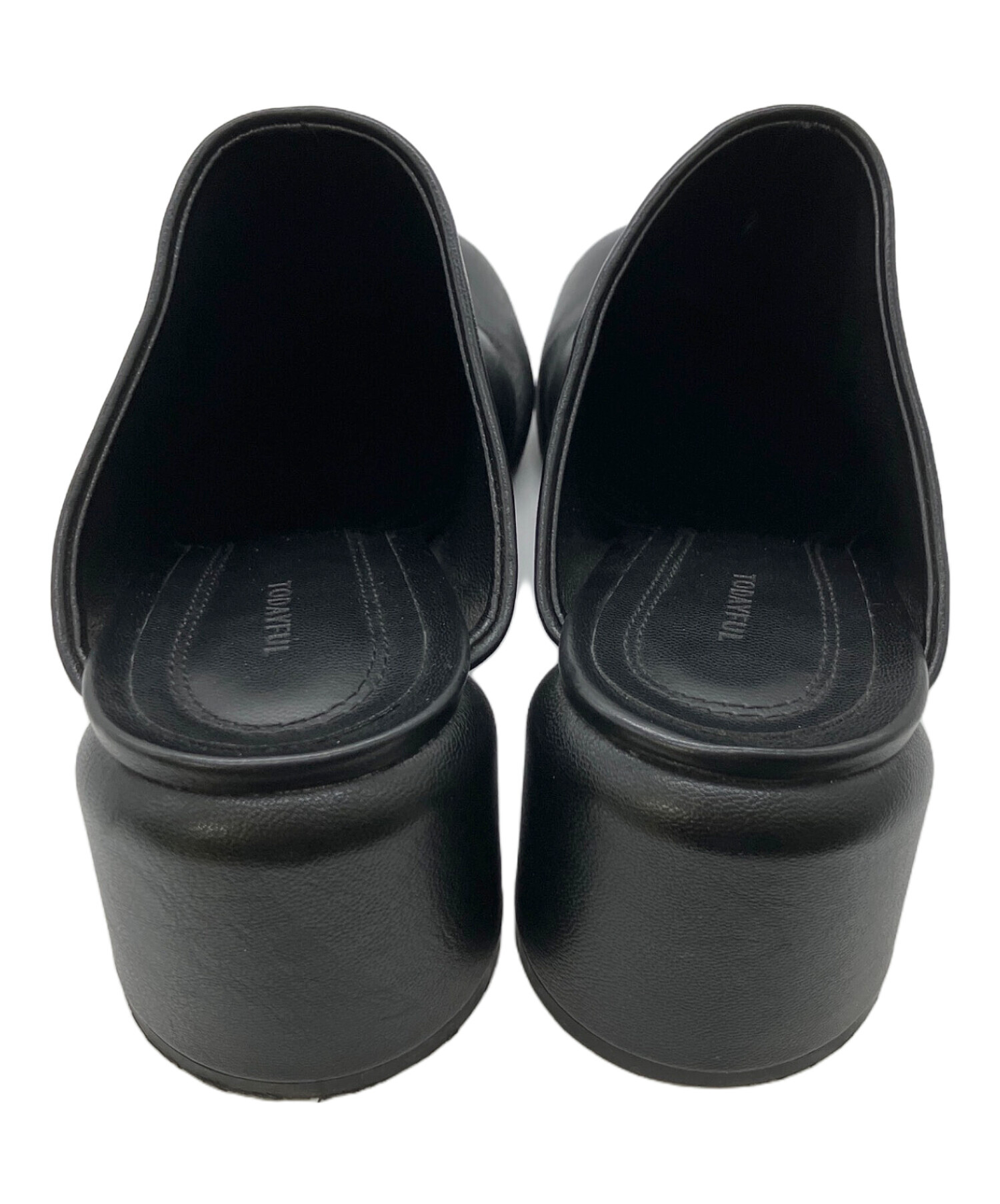 TODAYFUL チュンキーヒールサボ 定価¥23,100円 ブラック 38 中古・古着通販】TODAYFUL (トゥデイフル) チャンキーヒールサボ