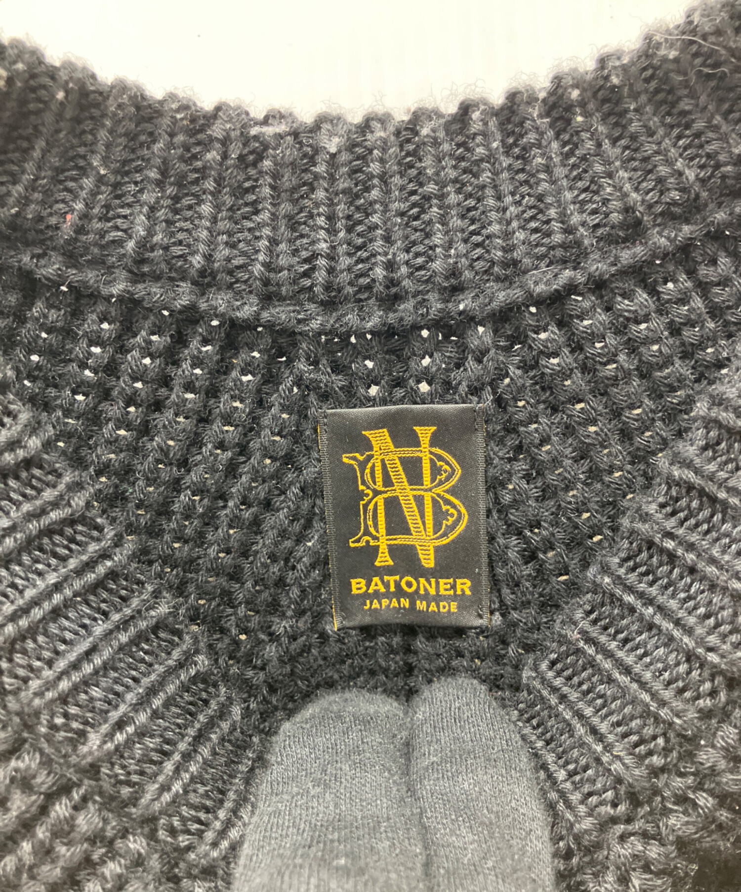中古・古着通販】BATONER (バトナ―) 厚手ニット ブラック サイズ:1