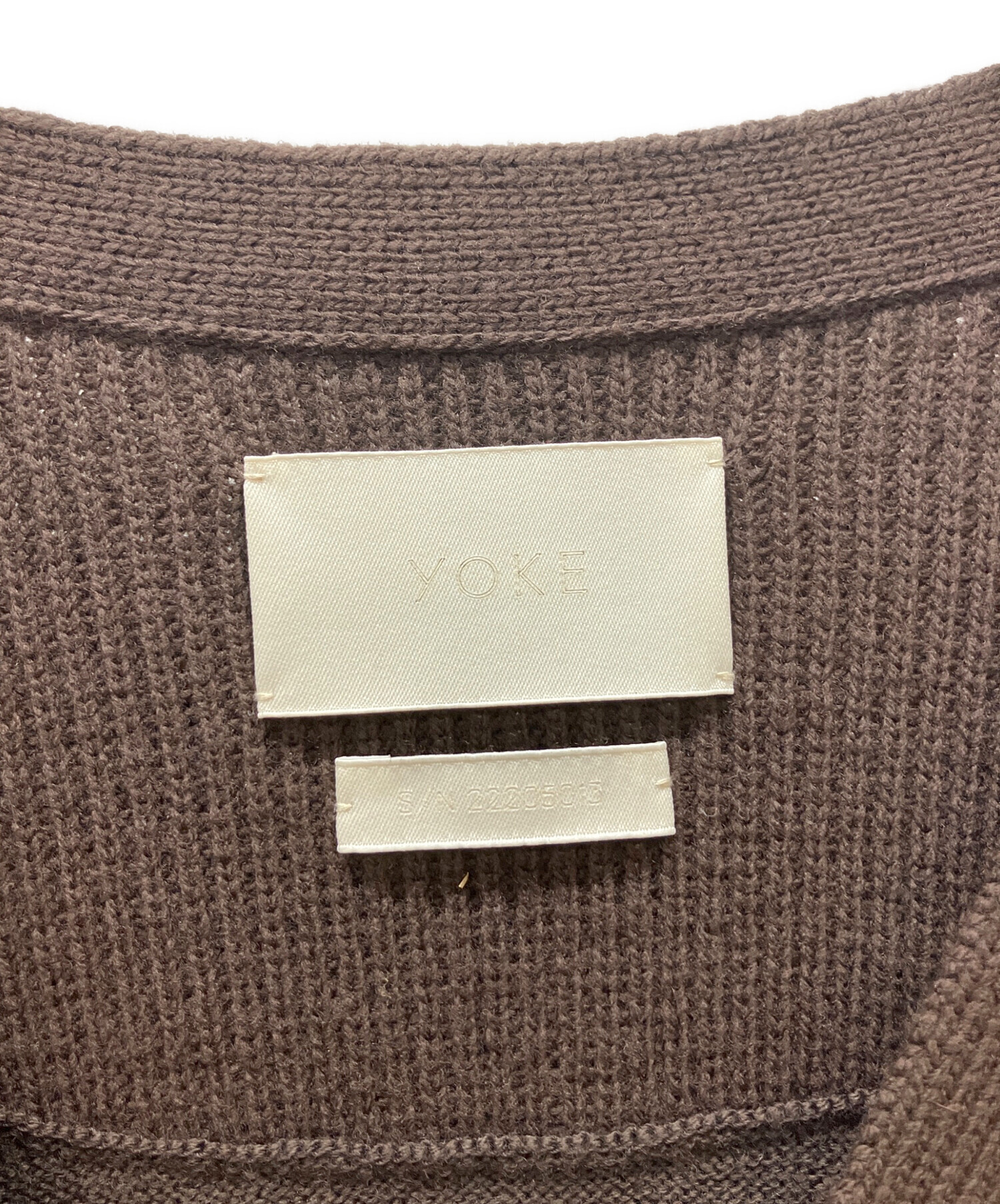 中古・古着通販】YOKE (ヨーク) Broken Cardigan ブラウン サイズ:2