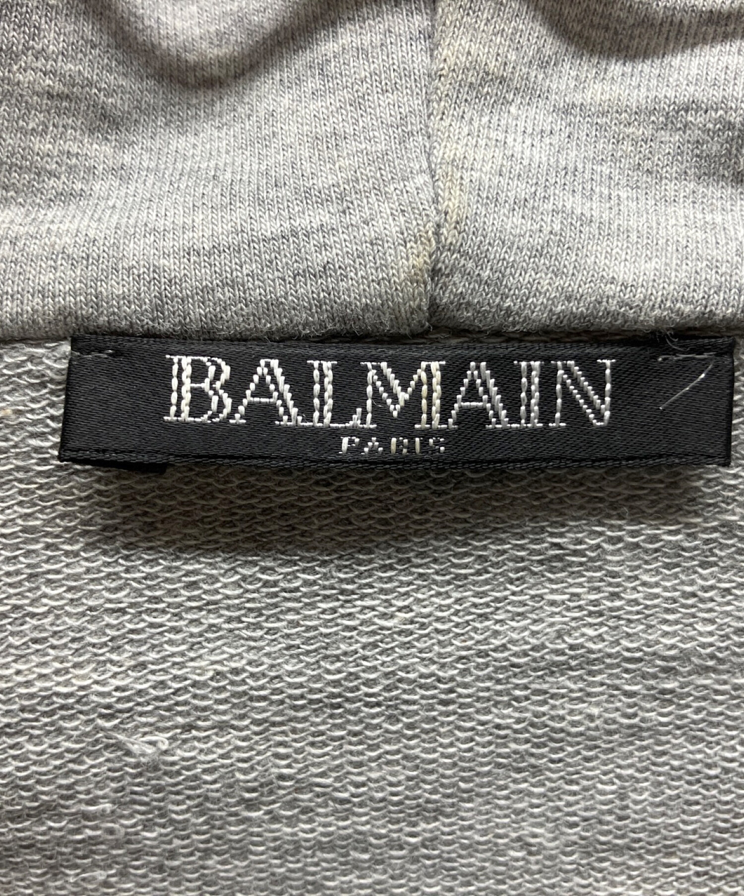 中古・古着通販】BALMAIN (バルマン) プルオーバーパーカー グレー