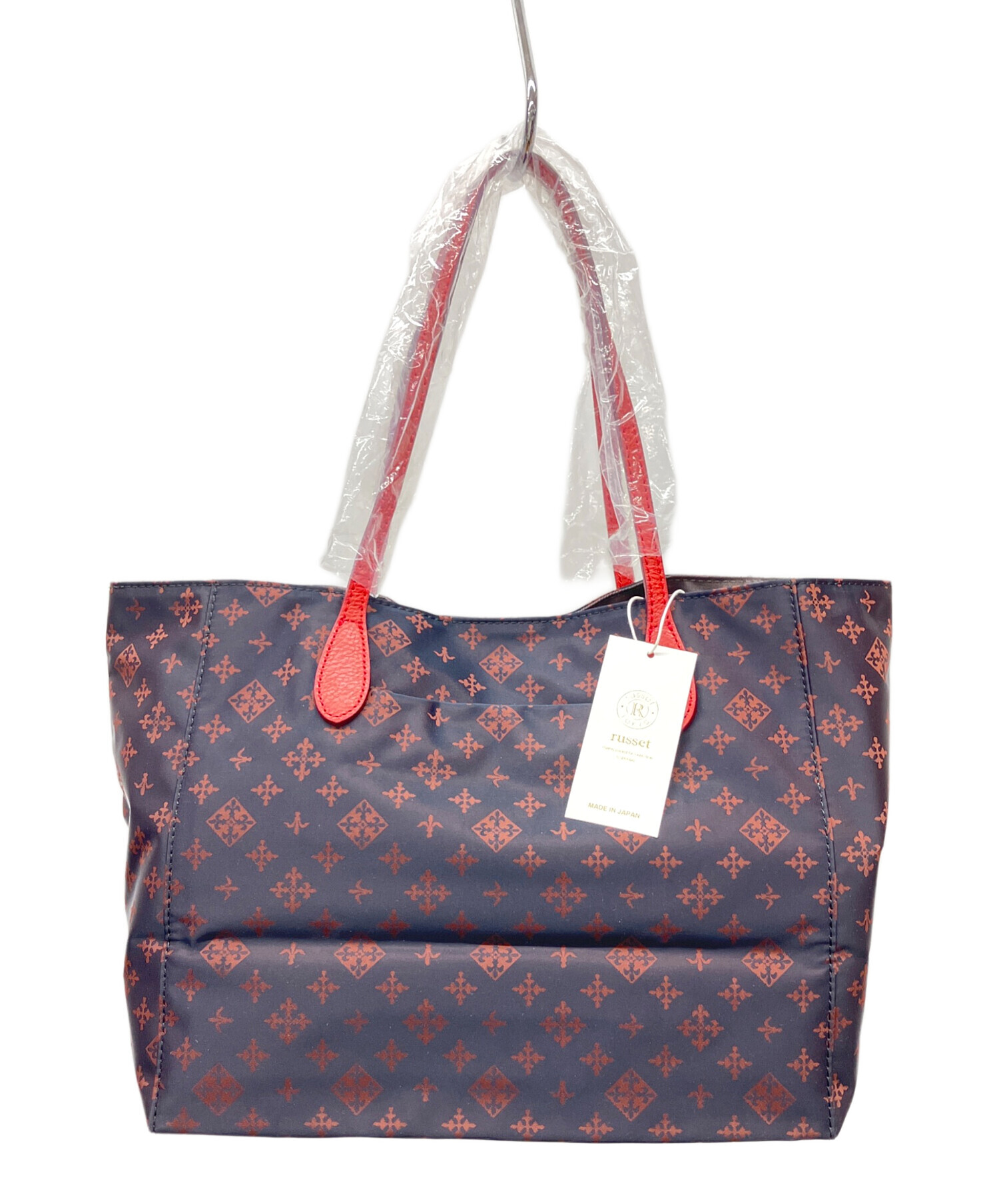 中古・古着通販】russet (ラシット) トートバッグ レッド×ネイビー 