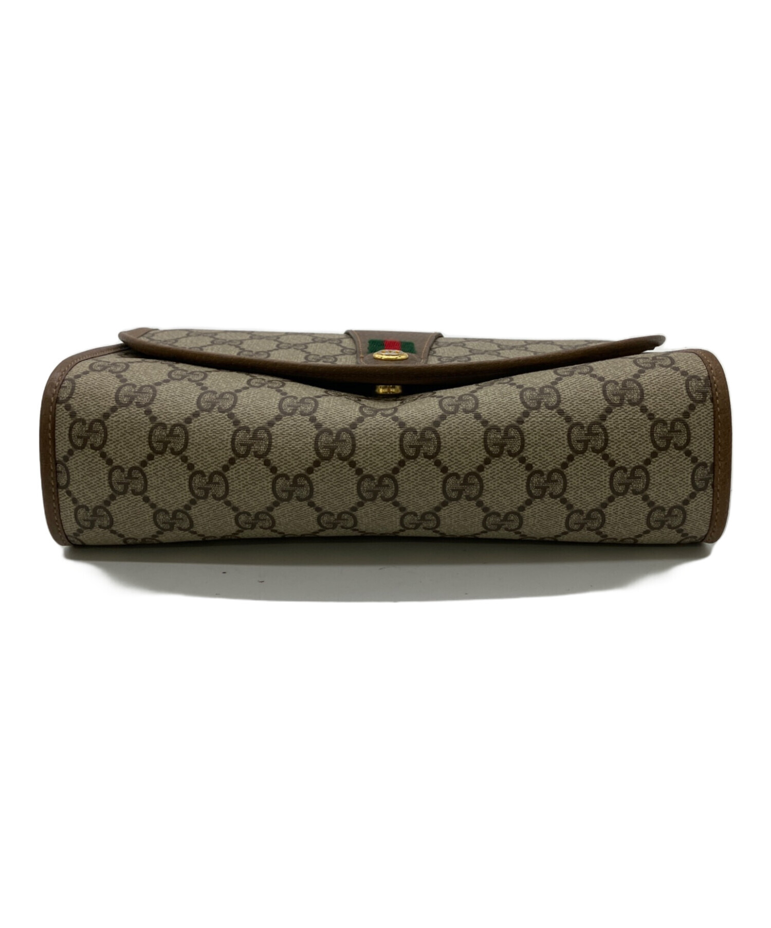 グッチ　オールドグッチ　かま口　クラッチバッグ　ブラウン　レザー 中古・古着通販】GUCCI (グッチ) クラッチバッグ ブラウン｜ブランド