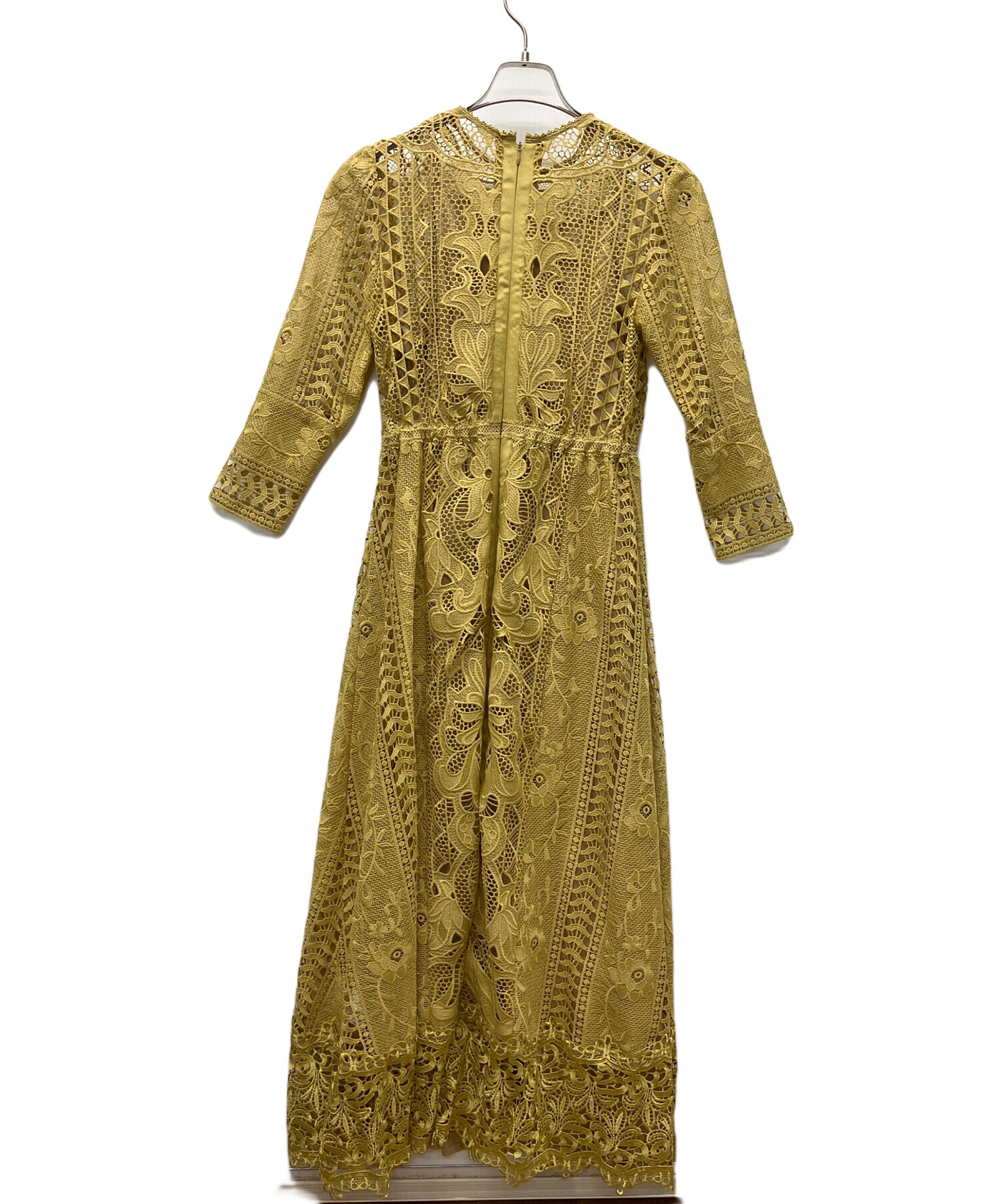 中古・古着通販】Ameri (アメリ) 長袖ワンピース イエロー サイズ:S