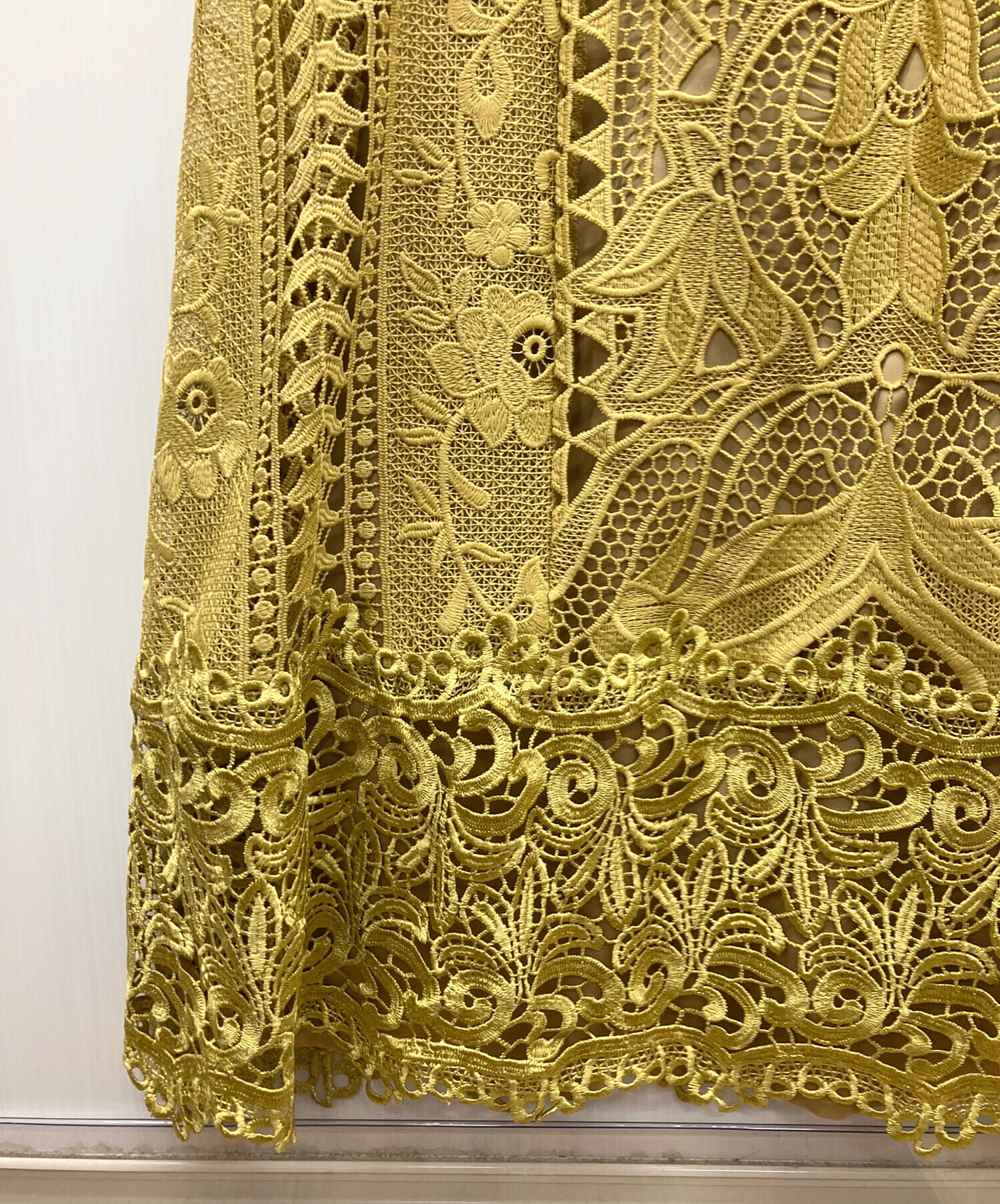 中古・古着通販】Ameri (アメリ) 長袖ワンピース イエロー サイズ:S