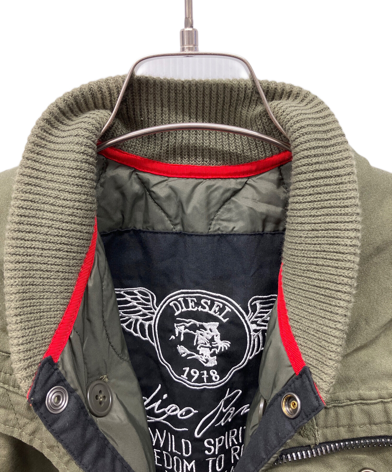 中古・古着通販】DIESEL (ディーゼル) モッズコート カーキ サイズ:XS