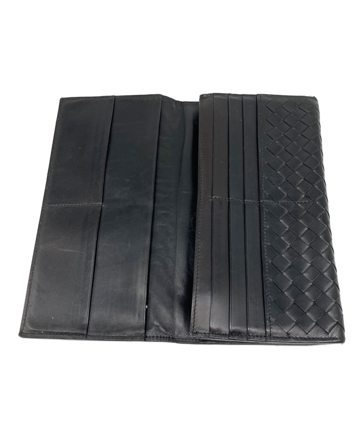 中古・古着通販】BOTTEGA VENETA (ボッテガベネタ) 長財布 ブラック