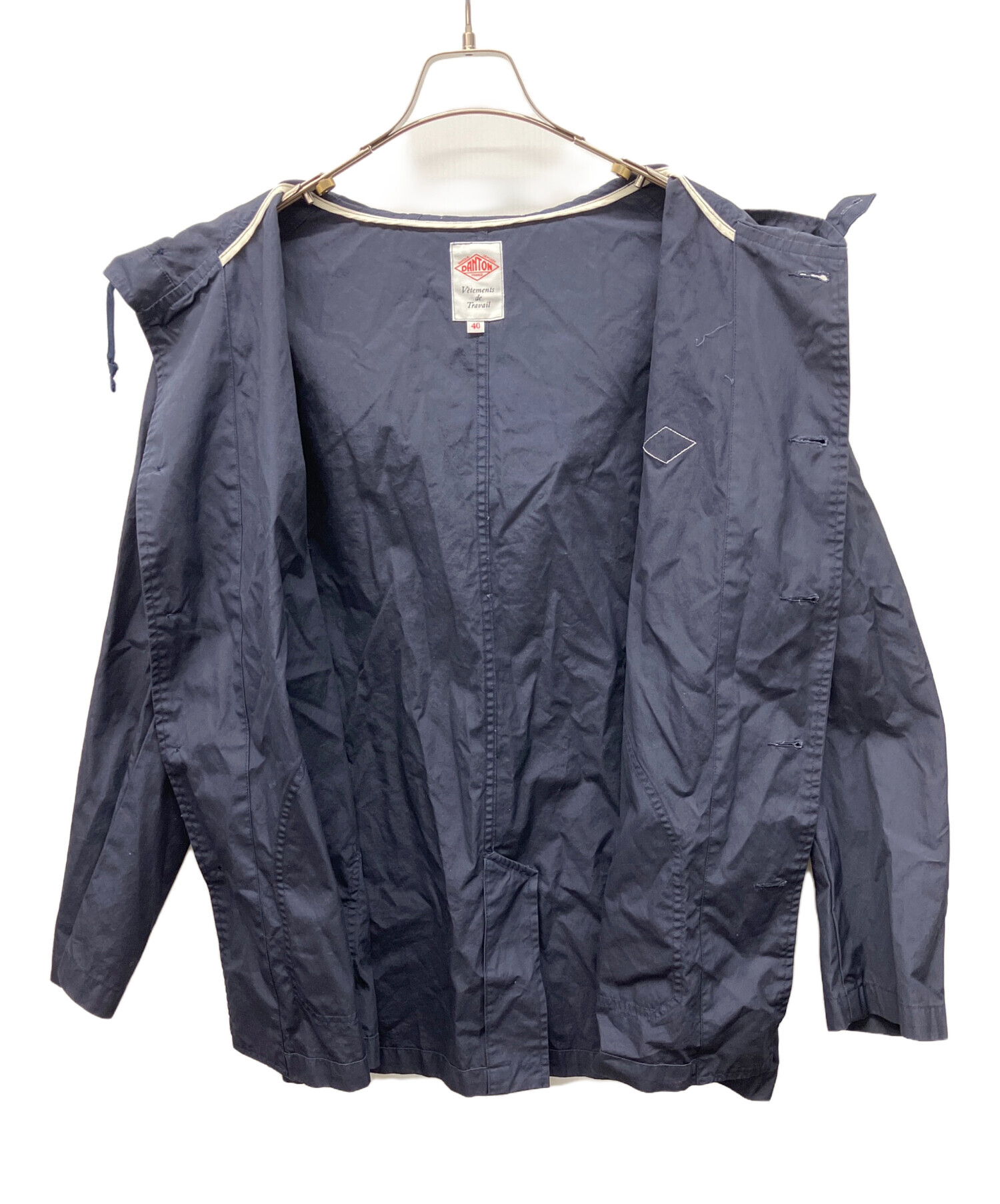DANTON コットンパーカージャケット（サイズ40）★美品★ネイビー 中古・古着通販】DANTON (ダントン) パーカージャケット ネイビー