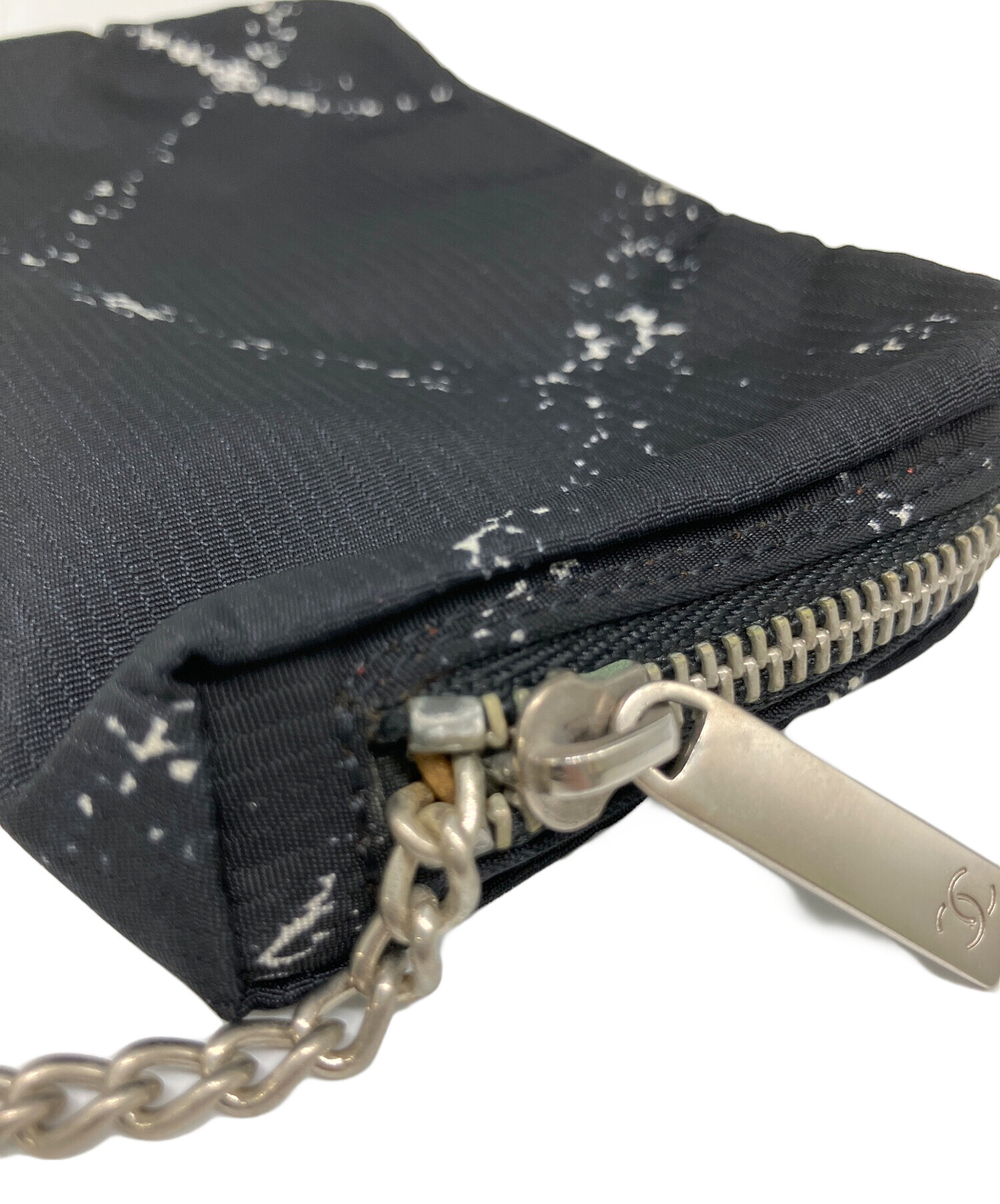 中古・古着通販】CHANEL (シャネル) ポーチ/トラベルライン ブラック