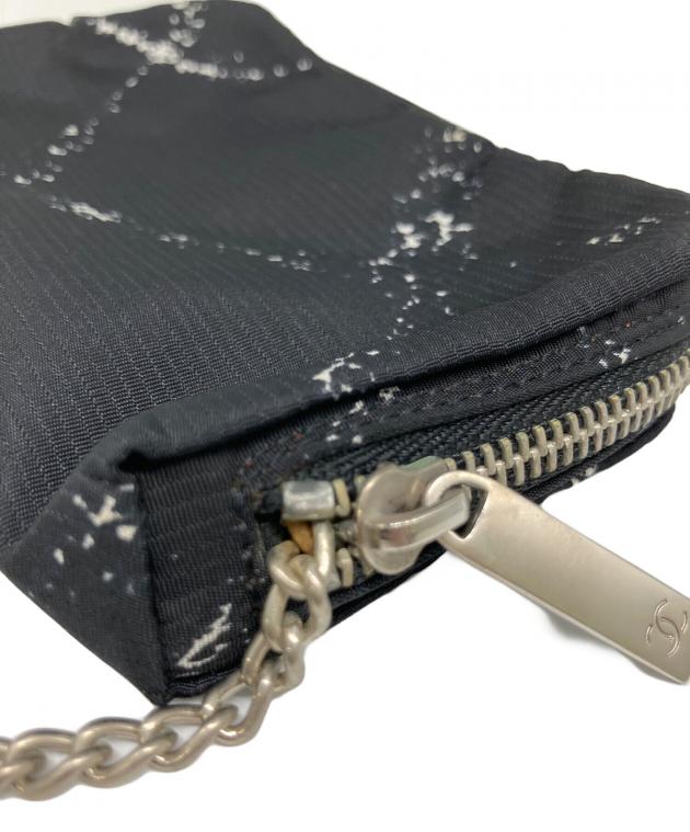 中古・古着通販】CHANEL (シャネル) ポーチ/トラベルライン ブラック