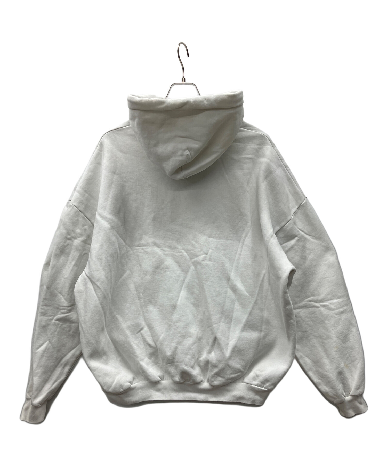 バレンシアガ フード付きパーカー ホワイト/グレー サイズ2 中古・古着通販】BALENCIAGA (バレンシアガ) プルオーバーパーカー