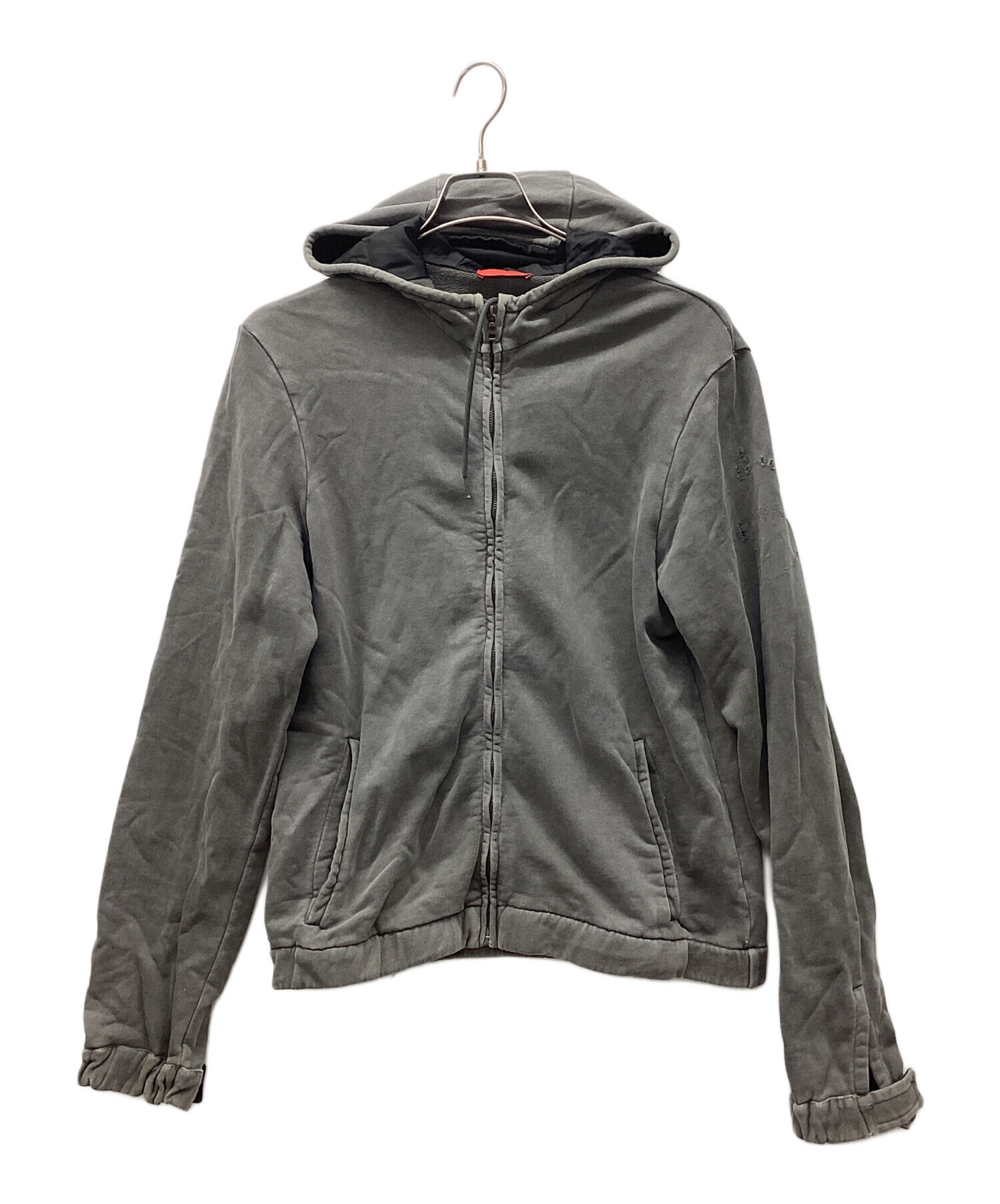 PRADA ラバーロゴパーカー フーディー Grey size XL 中古・古着通販】PRADA (プラダ) ジップパーカー グレー サイズ:M