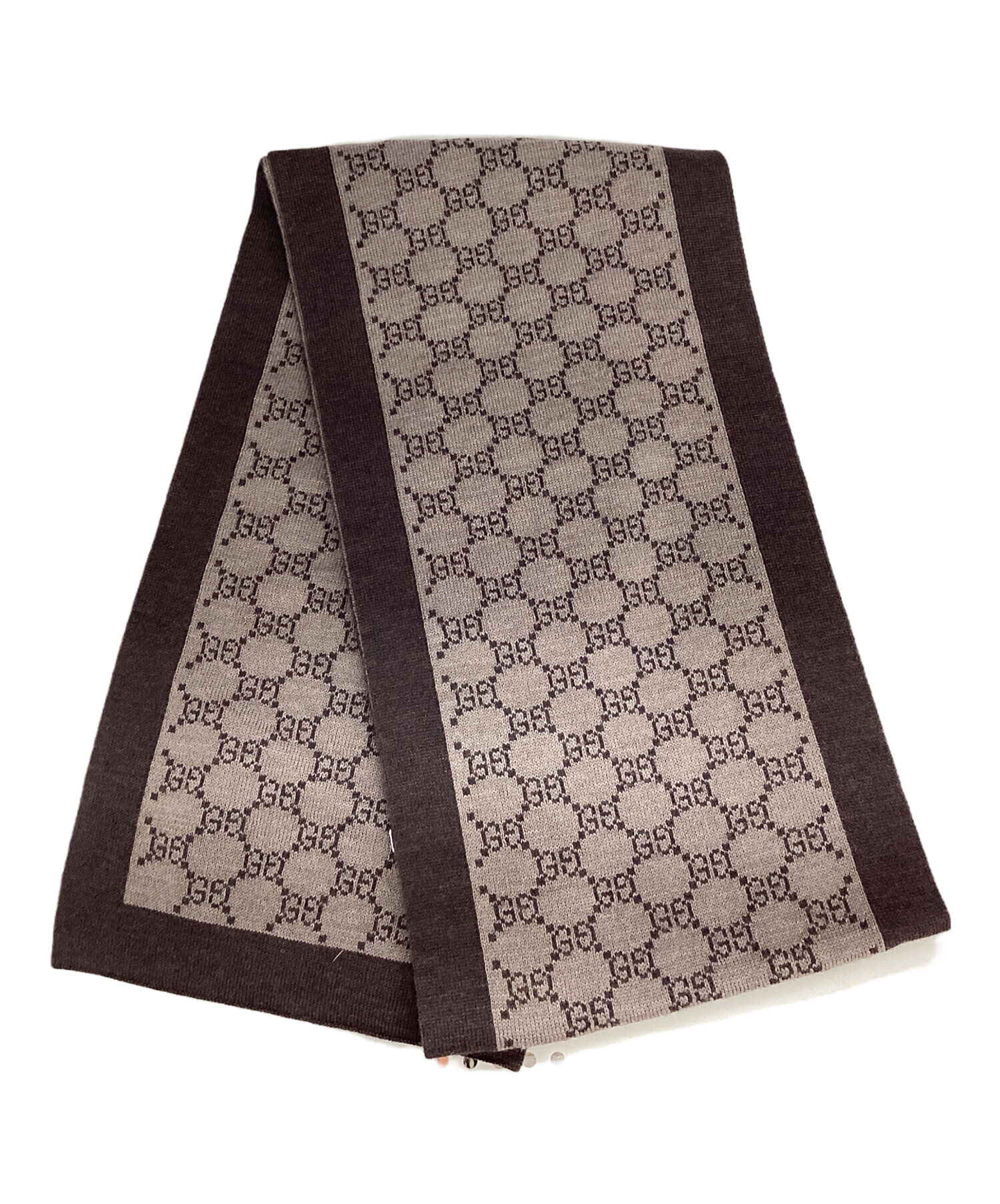 「正規品 」グッチ GUCCI トラ マフラー 中古・古着通販】GUCCI (グッチ) マフラー ブラウン｜ブランド・古着