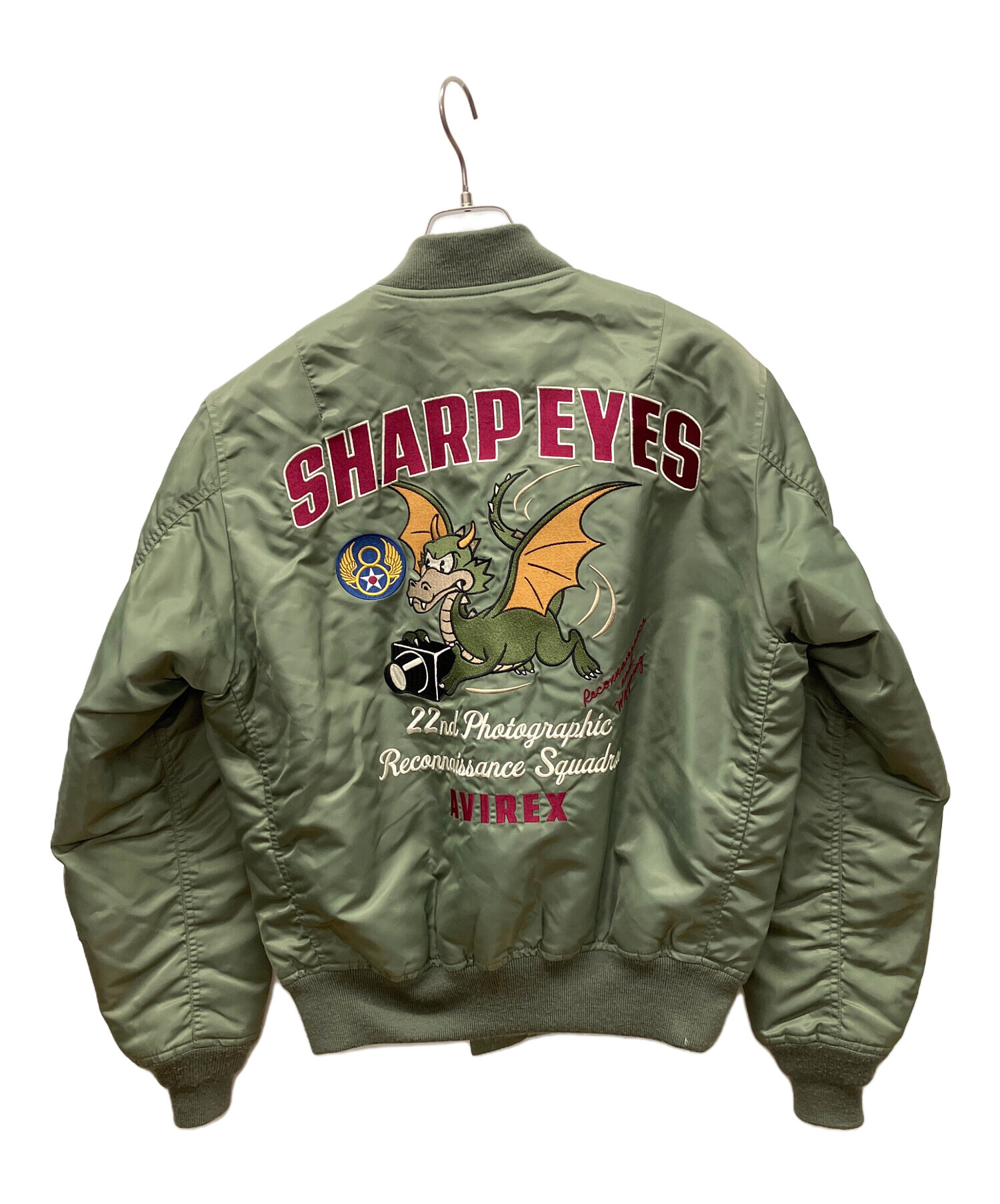 AVIREX U.S.N.ジャケット Lサイズ カーキ 中古・古着通販】AVIREX (アヴィレックス) フライトジャケット カーキ