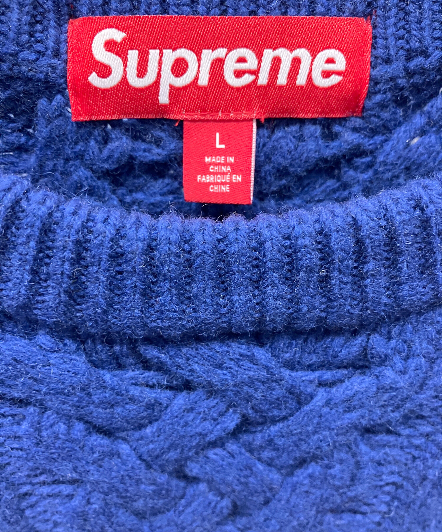 中古・古着通販】SUPREME (シュプリーム) Applique Cable Knit Sweater