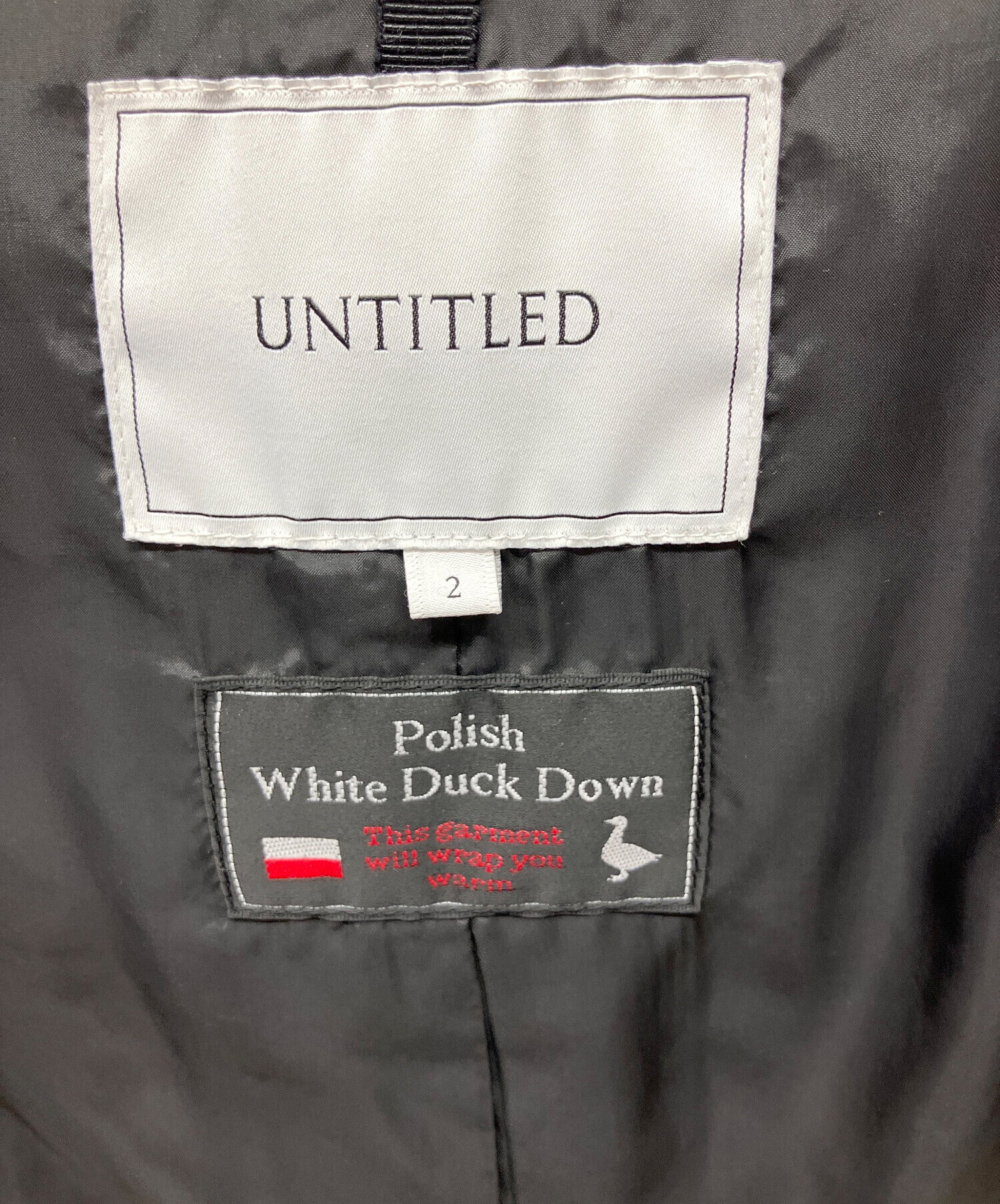 中古・古着通販】UNTITLED (アンタイトル) ダウンジャケット ブラック