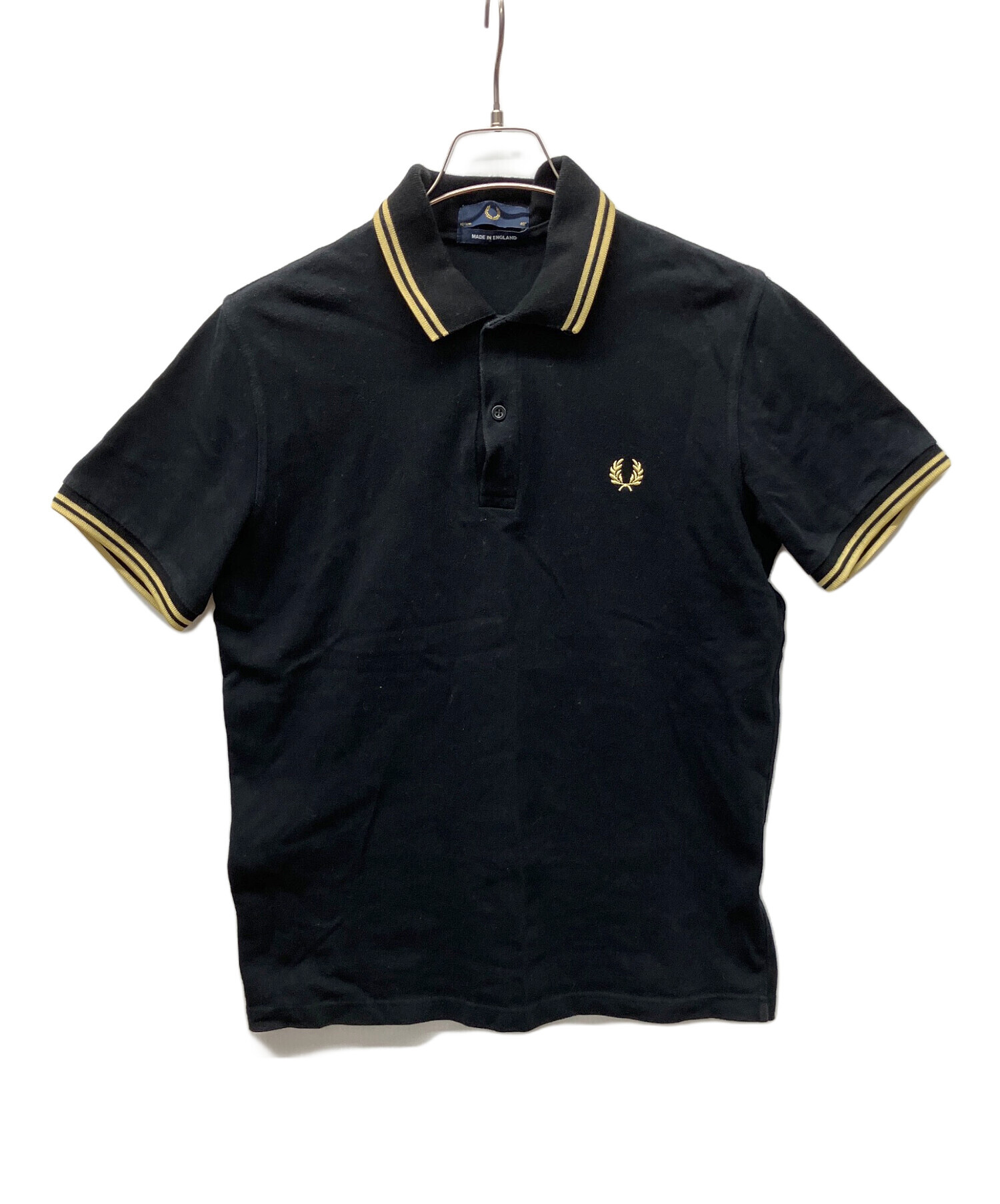 FREDPERRY フレッドペリー　半袖　ポロシャツ　ブラック×イエロー　L 中古・古着通販】FRED PERRY (フレッドペリー) 半袖ポロシャツ