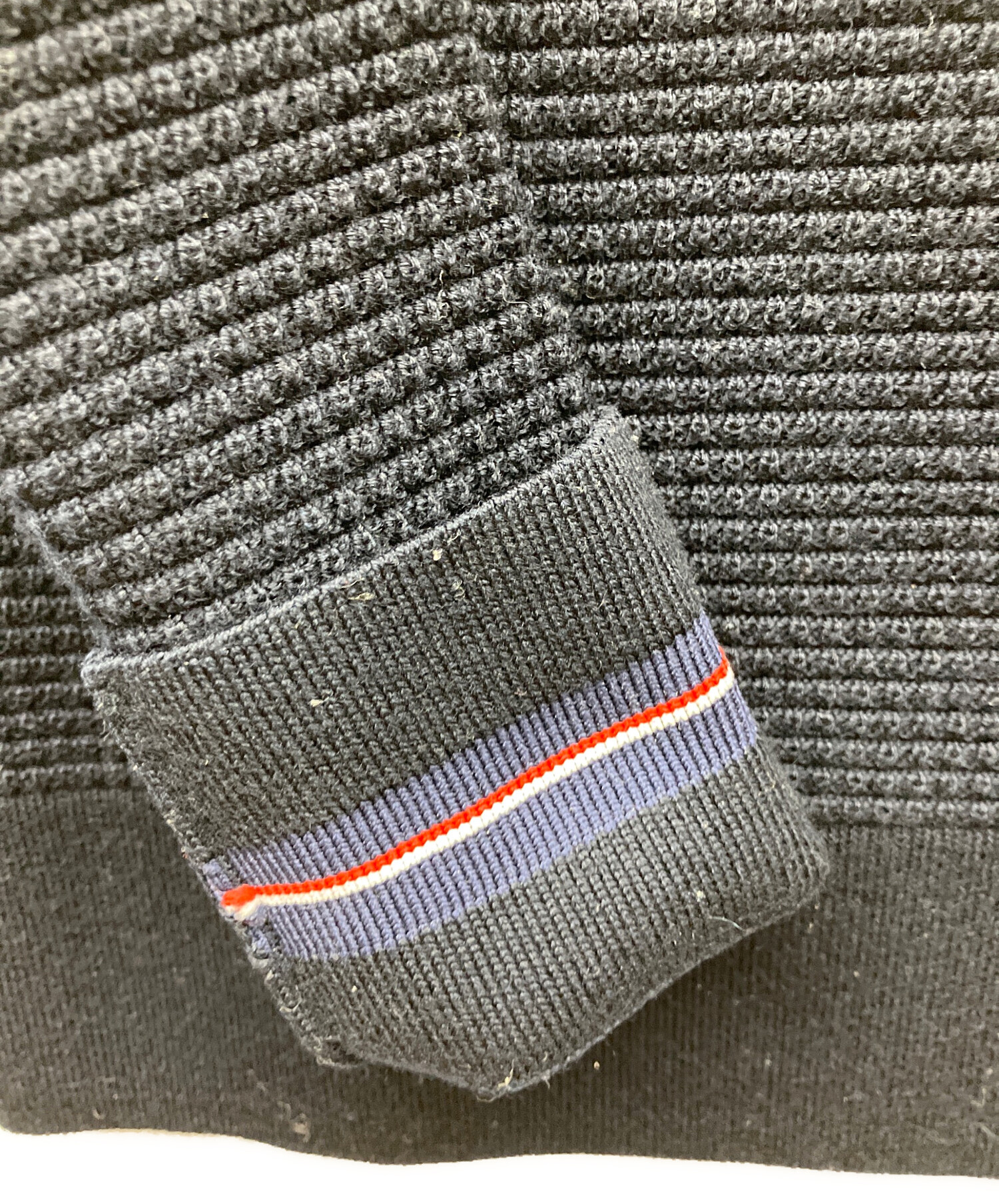 モンクレール薄手ニット 中古・古着通販】MONCLER (モンクレール) 薄手ニット ネイビー サイズ