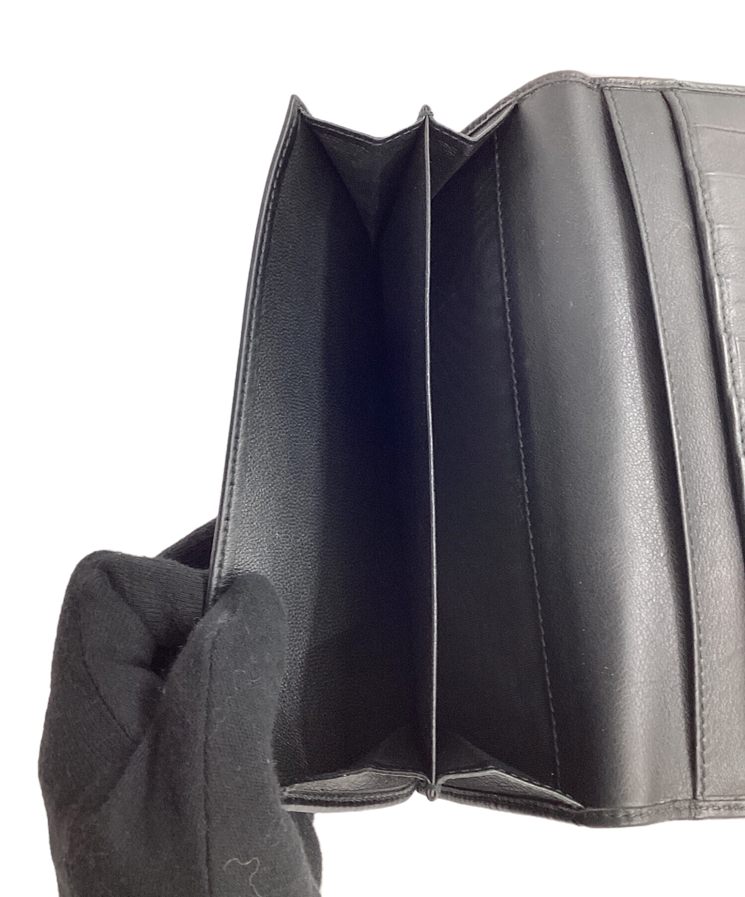 未使用品⭐︎GUCCI ブラックレザー長財布 中古・古着通販】GUCCI (グッチ) 長財布 ブラック｜ブランド・古着通販