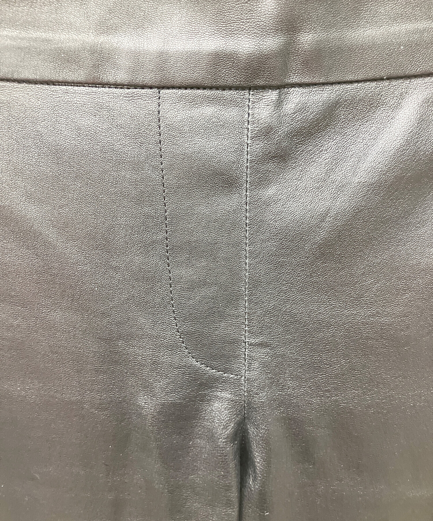 中古・古着通販】theory (セオリー) レザーパンツ ブラック｜ブランド