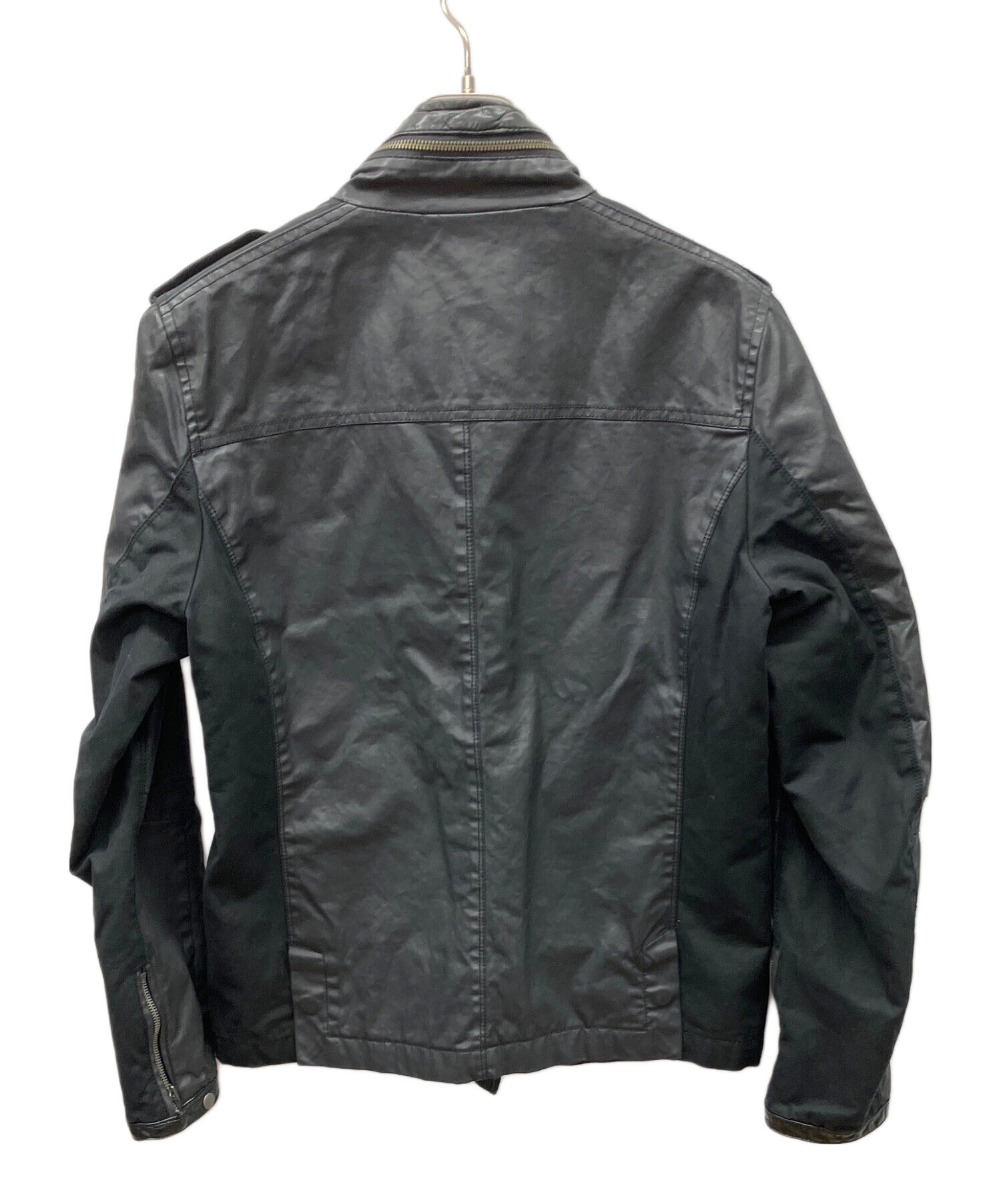 中古・古着通販】DIESEL (ディーゼル) レザージャケット ブラック