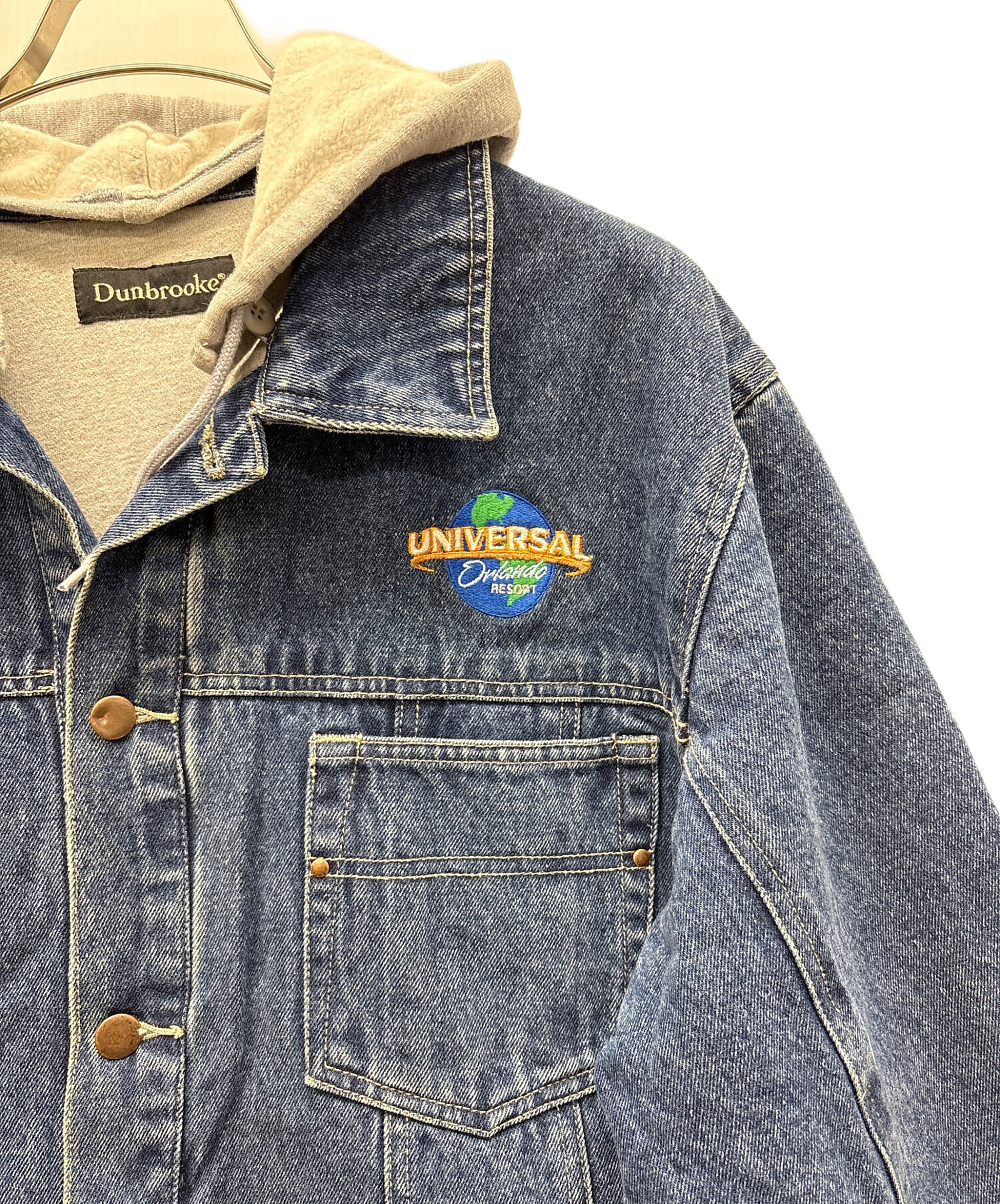 古着通販 XL☆古着 Dunbrooke 長袖 デニム ジャケット スタジャン 