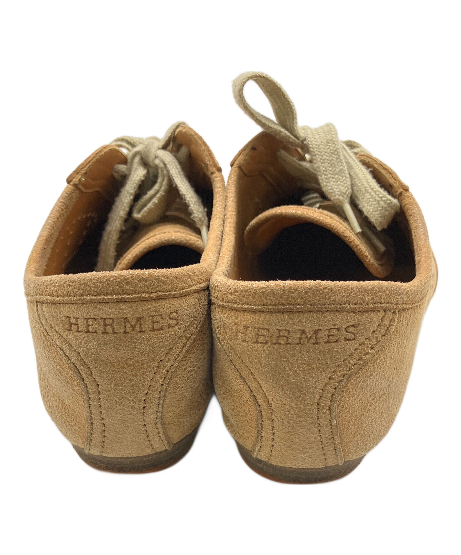 中古・古着通販】HERMES (エルメス) レザースニーカー ブラウン サイズ