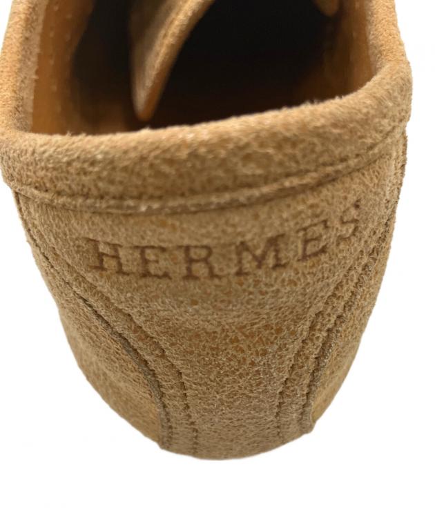 中古・古着通販】HERMES (エルメス) レザースニーカー ブラウン サイズ