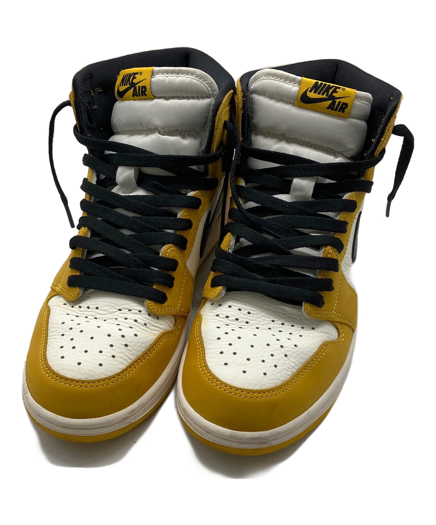 中古・古着通販】NIKE (ナイキ) ハイカットスニーカー イエロー サイズ