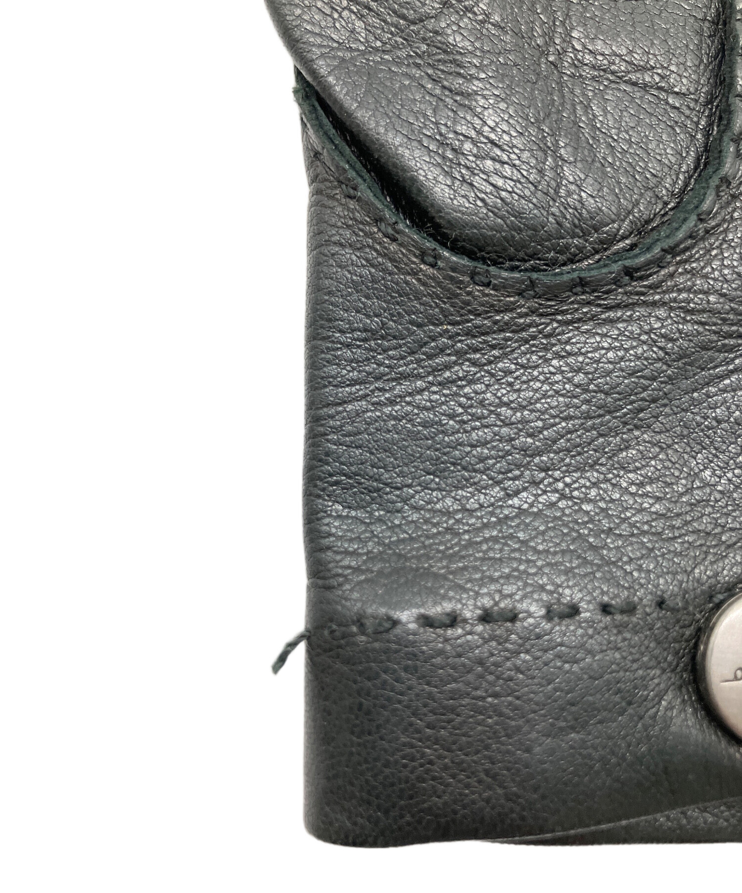 中古・古着通販】Ferragamo (フェラガモ) レザーグローブ ブラック