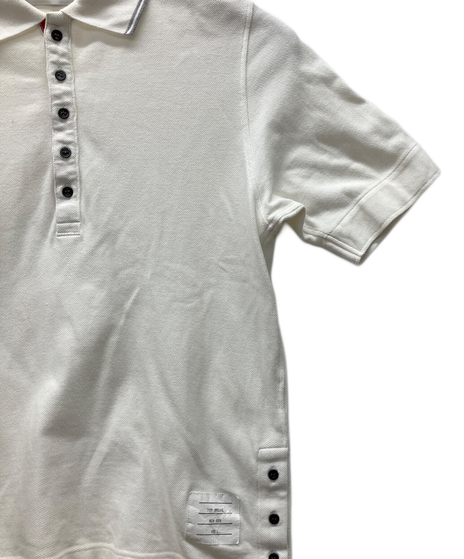 中古・古着通販】Thom Browne (トムブラウン) ポロシャツ ホワイト