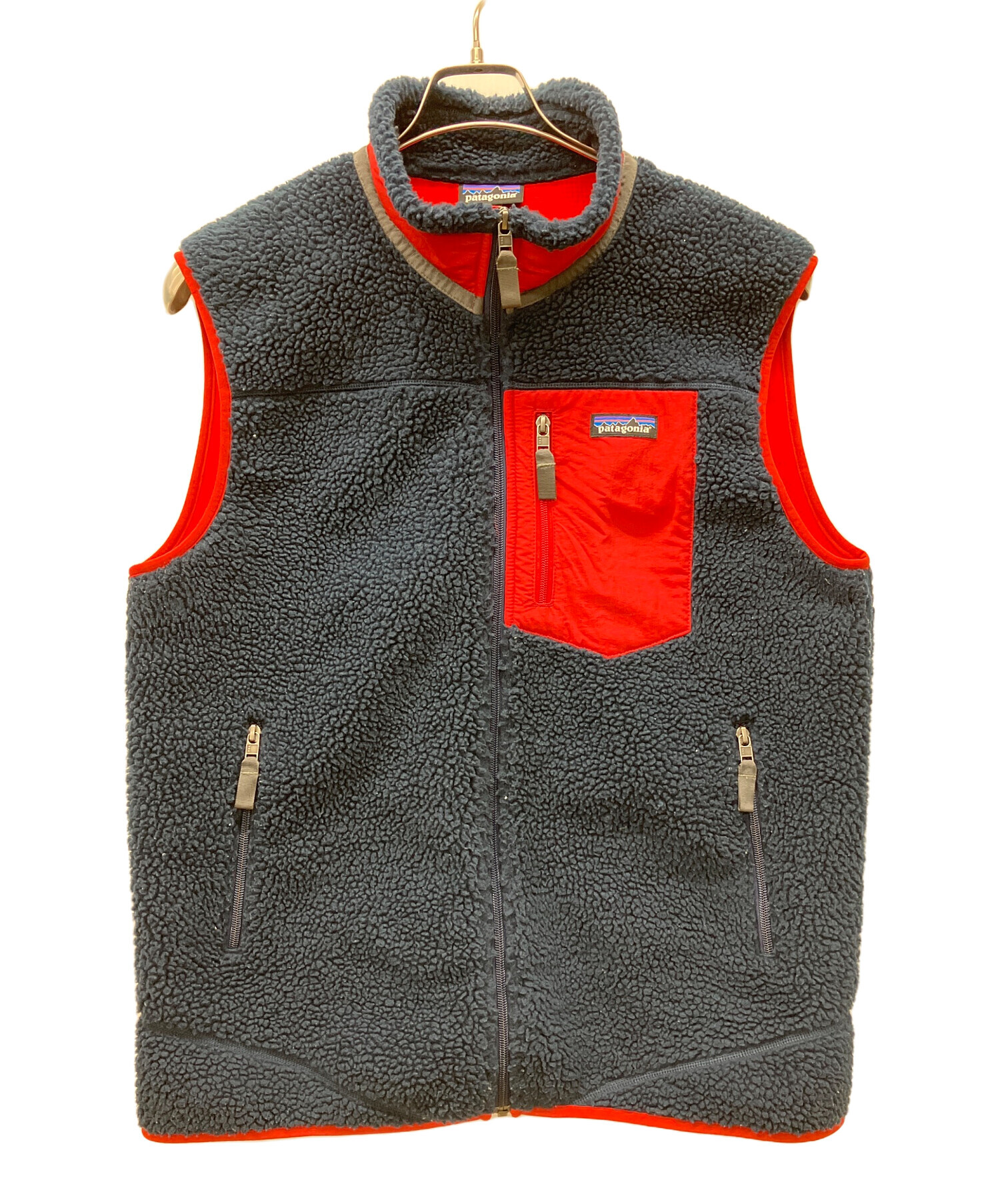 中古・古着通販】Patagonia (パタゴニア) ベスト レッド×ネイビー