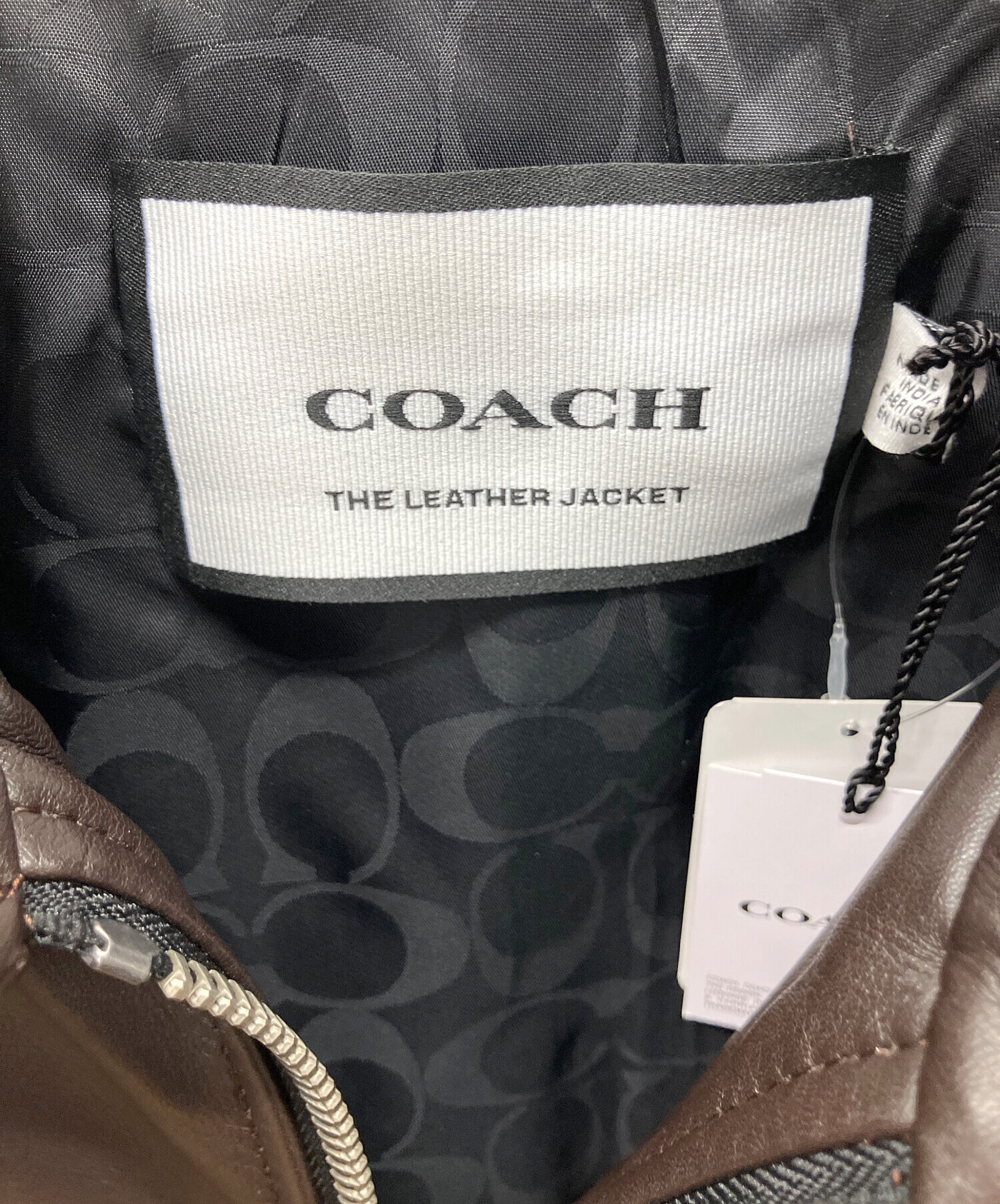 中古・古着通販】COACH (コーチ) レザージャケット ブラウン サイズ:L