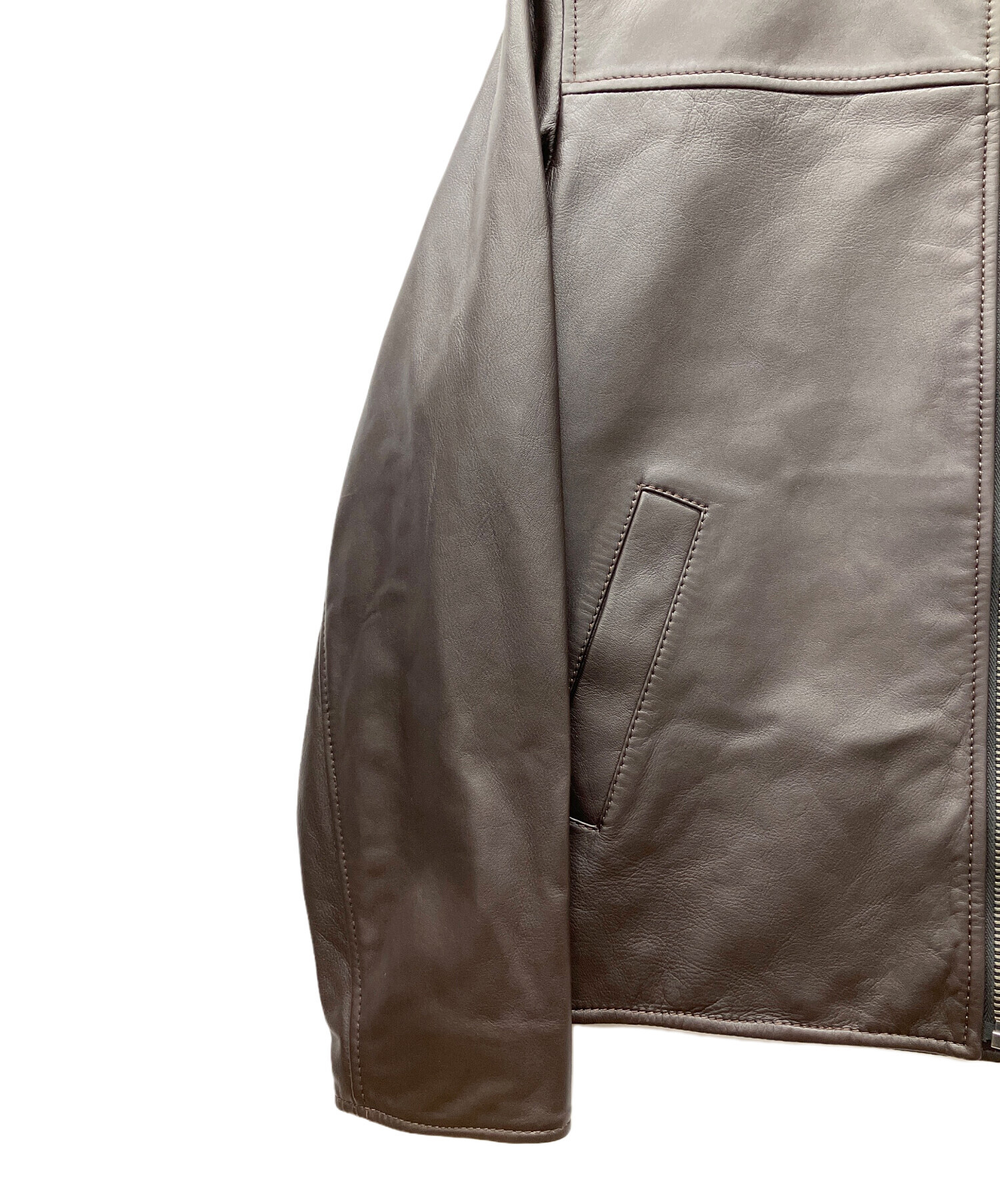 中古・古着通販】COACH (コーチ) レザージャケット ブラウン サイズ:L