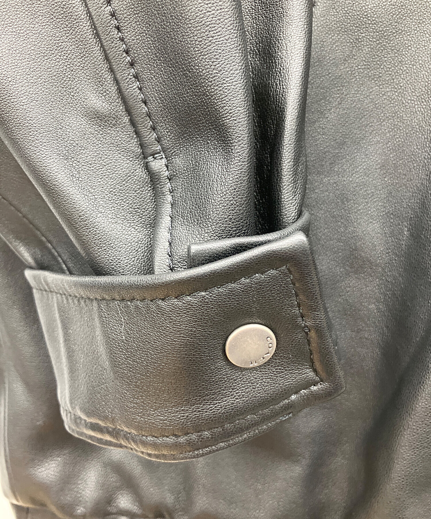 中古・古着通販】COACH (コーチ) レザージャケット ブラック サイズ:M