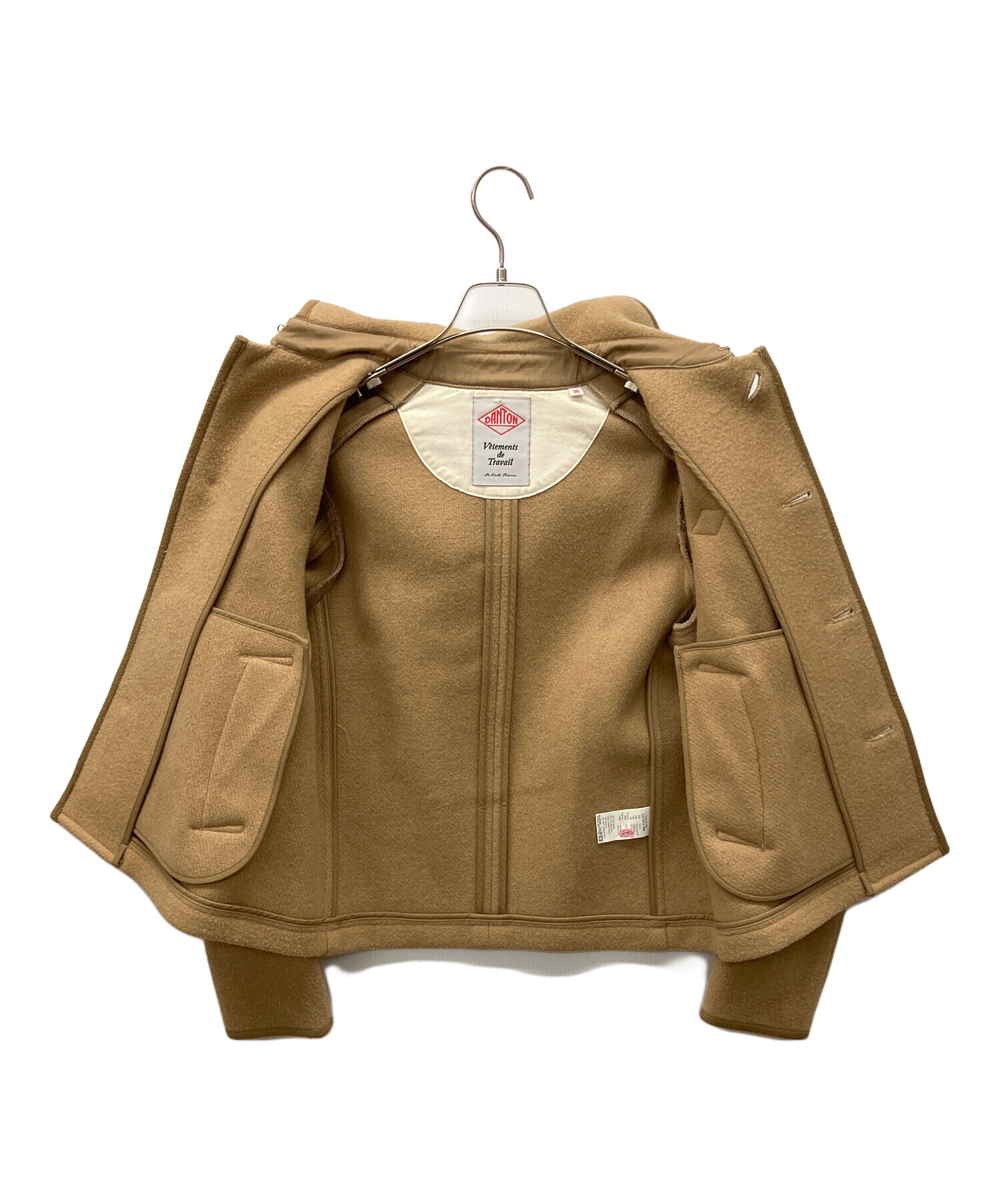 DANTON ウールモッサダッフルコート ベージュ36【新品】 中古・古着通販】DANTON (ダントン) ウールモッサーコート ベージュ