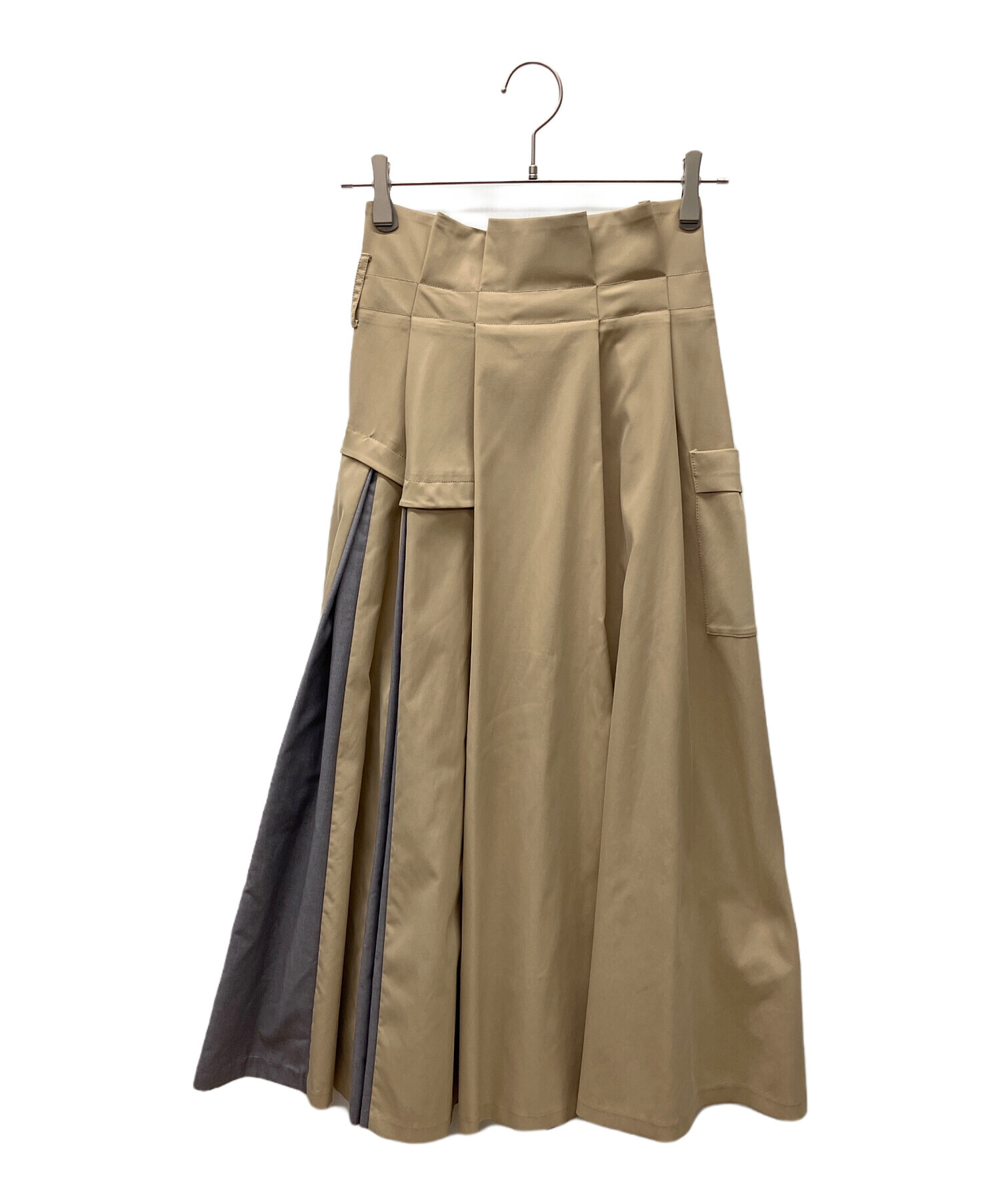 中古・古着通販】furfur (ファーファー) 切替スカート ベージュ サイズ