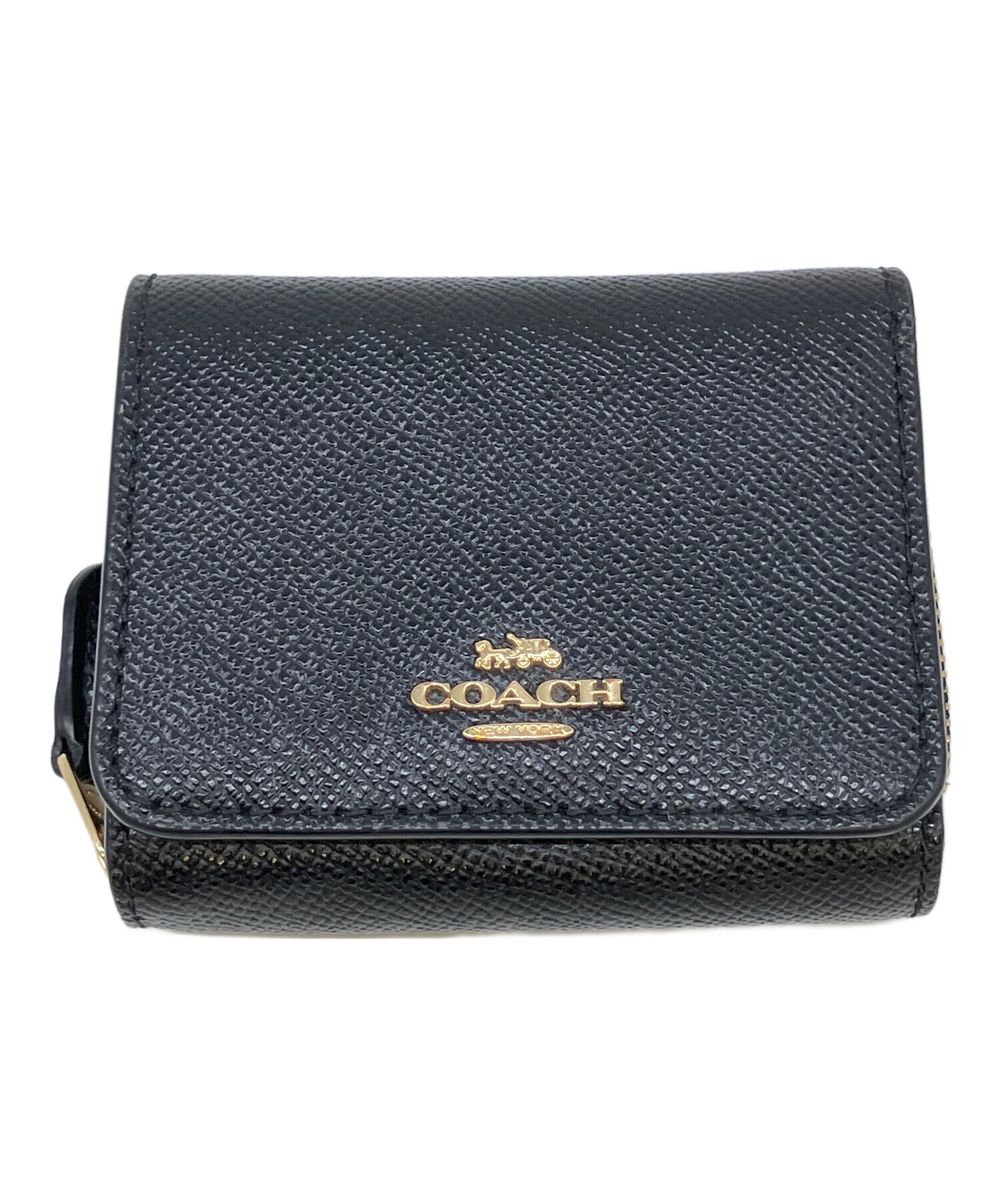 中古・古着通販】COACH (コーチ) 3つ折り財布 ブラック｜ブランド 
