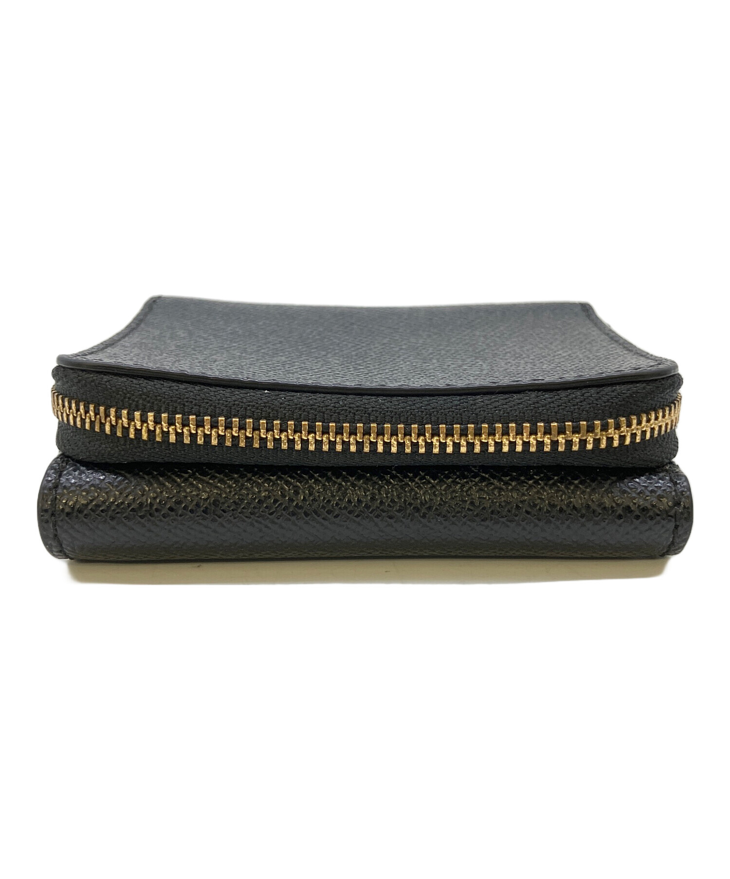 中古・古着通販】COACH (コーチ) 3つ折り財布 ブラック｜ブランド