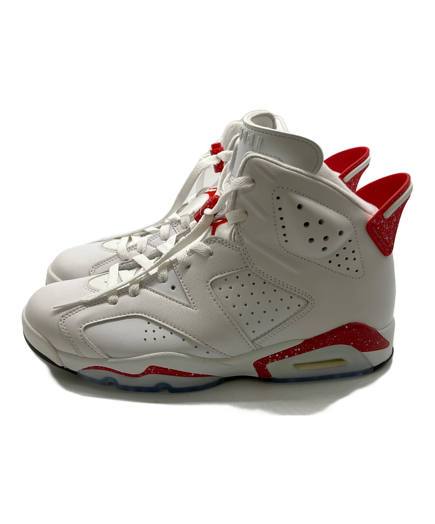 中古・古着通販】NIKE (ナイキ) ハイカットスニーカー ホワイト×レッド 