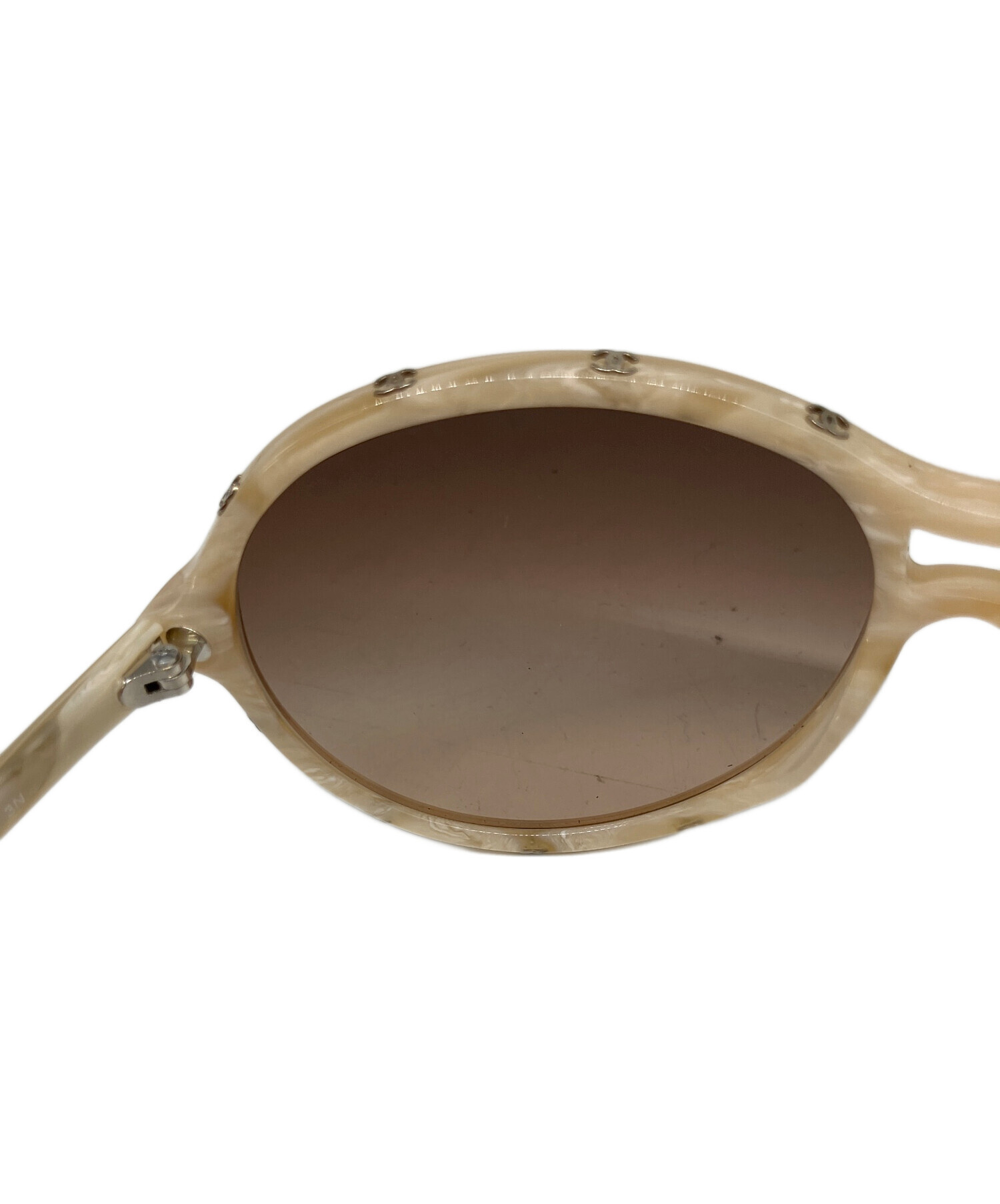 CHANEL シャネル サングラス レディース 【古着】【中古】 中古・古着通販】CHANEL (シャネル) サングラス ベージュ｜ブランド