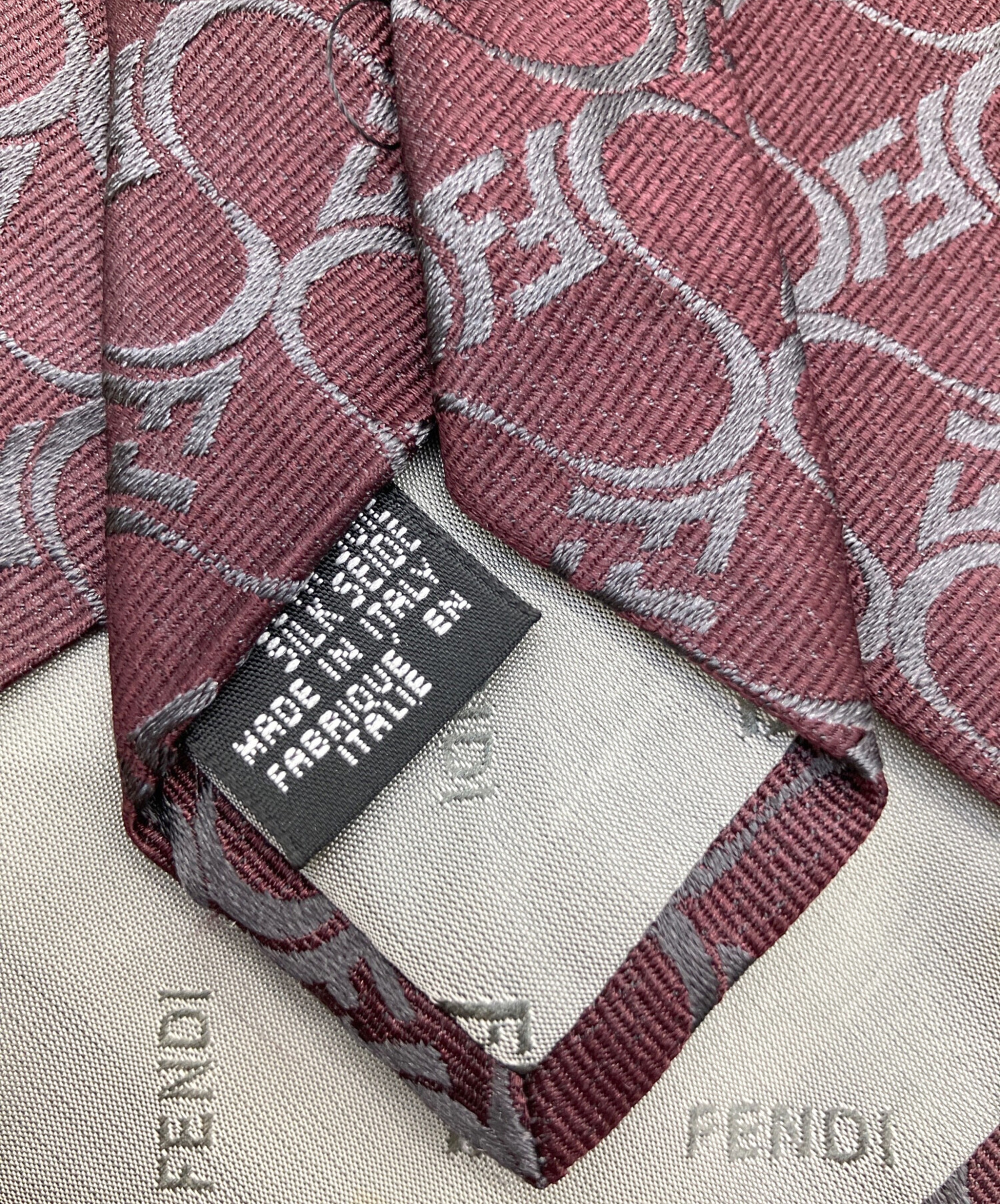 中古・古着通販】FENDI (フェンディ) ネクタイ ワインレッド サイズ