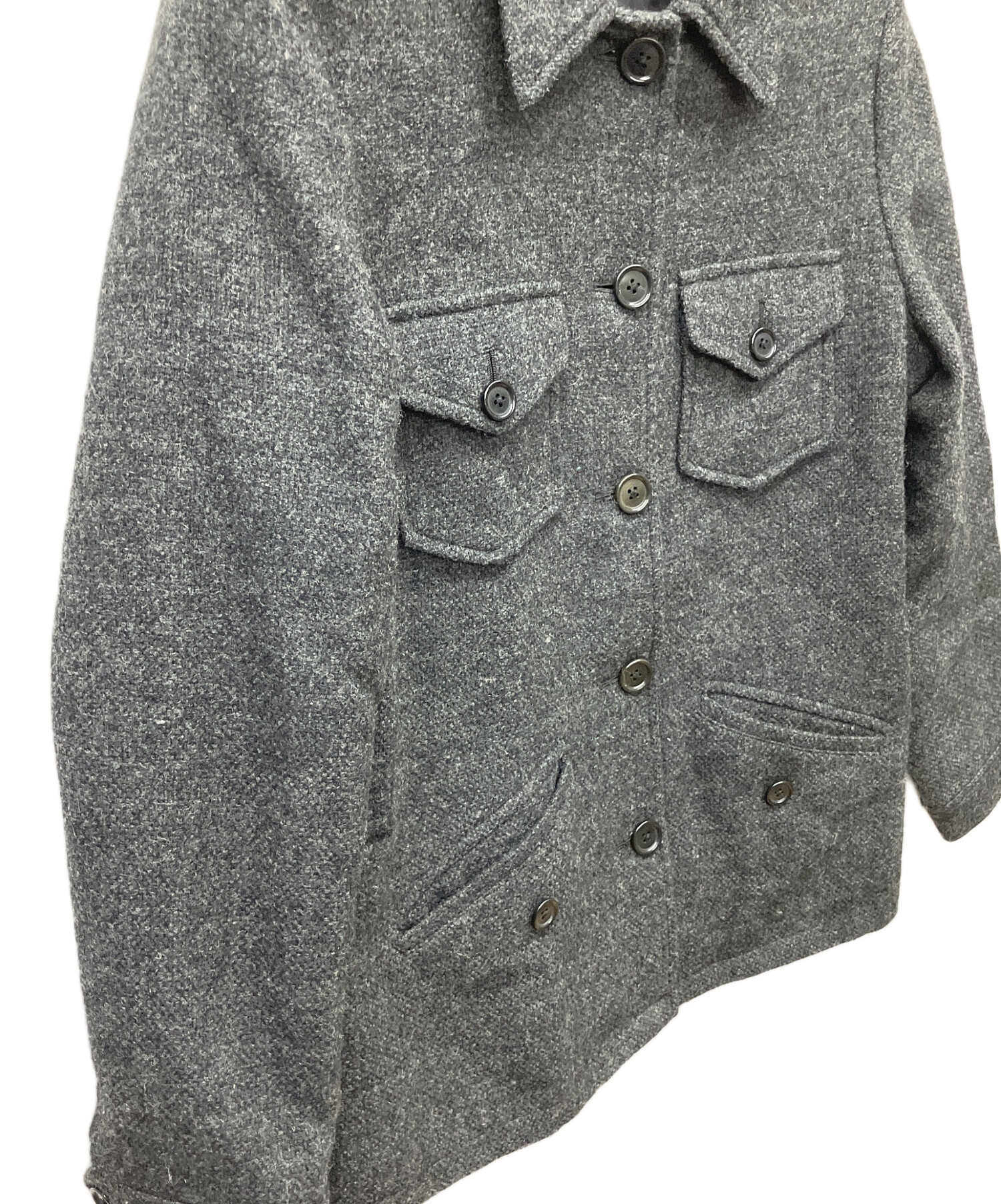 ラルフローレン ウール Pコート レディース S サイズ グレー 美品です 中古・古着通販】RALPH LAUREN (ラルフローレン) Pコート グレー