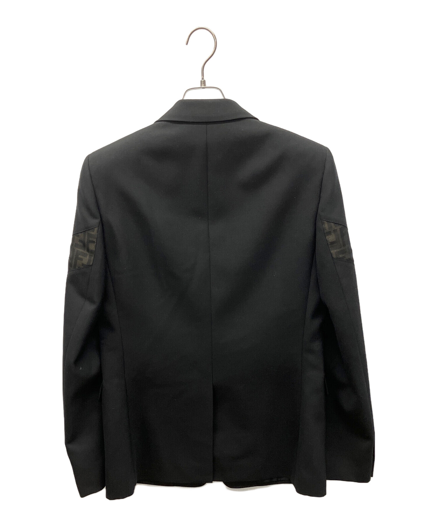 中古・古着通販】FENDI (フェンディ) 切替ジャケット ブラック サイズ 