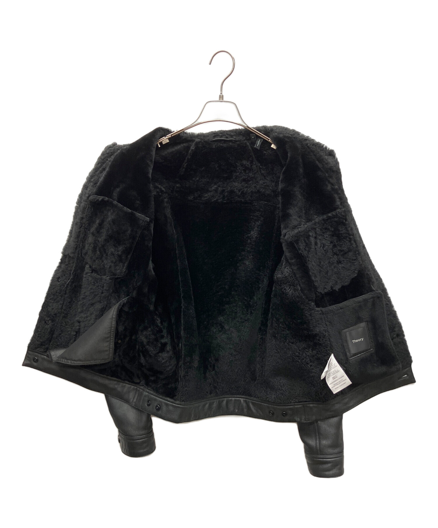 中古・古着通販】theory (セオリー) ムートンジャケット ブラック
