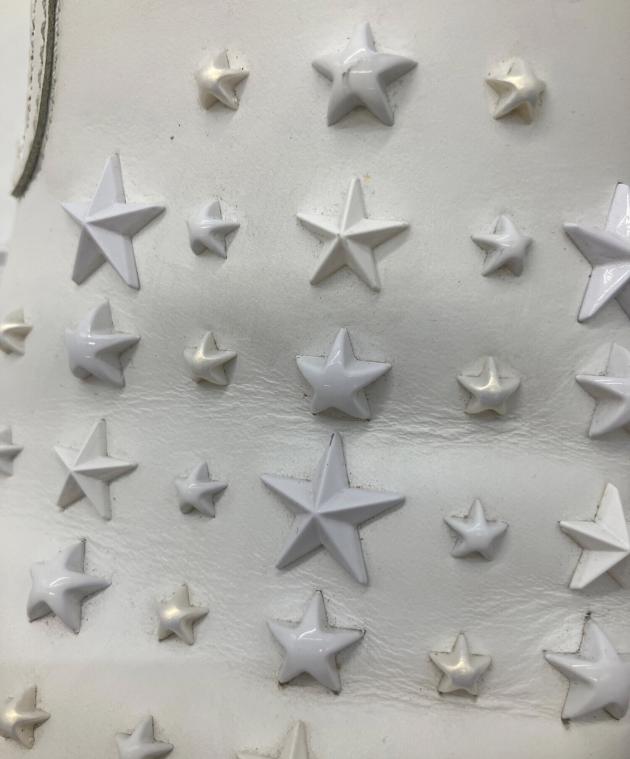 JIMMY CHOO ホワイト サンダル 星型スタッズ サイズ41 美品 中古・古着通販】JIMMY CHOO (ジミーチュウ) スタッズスリッポン