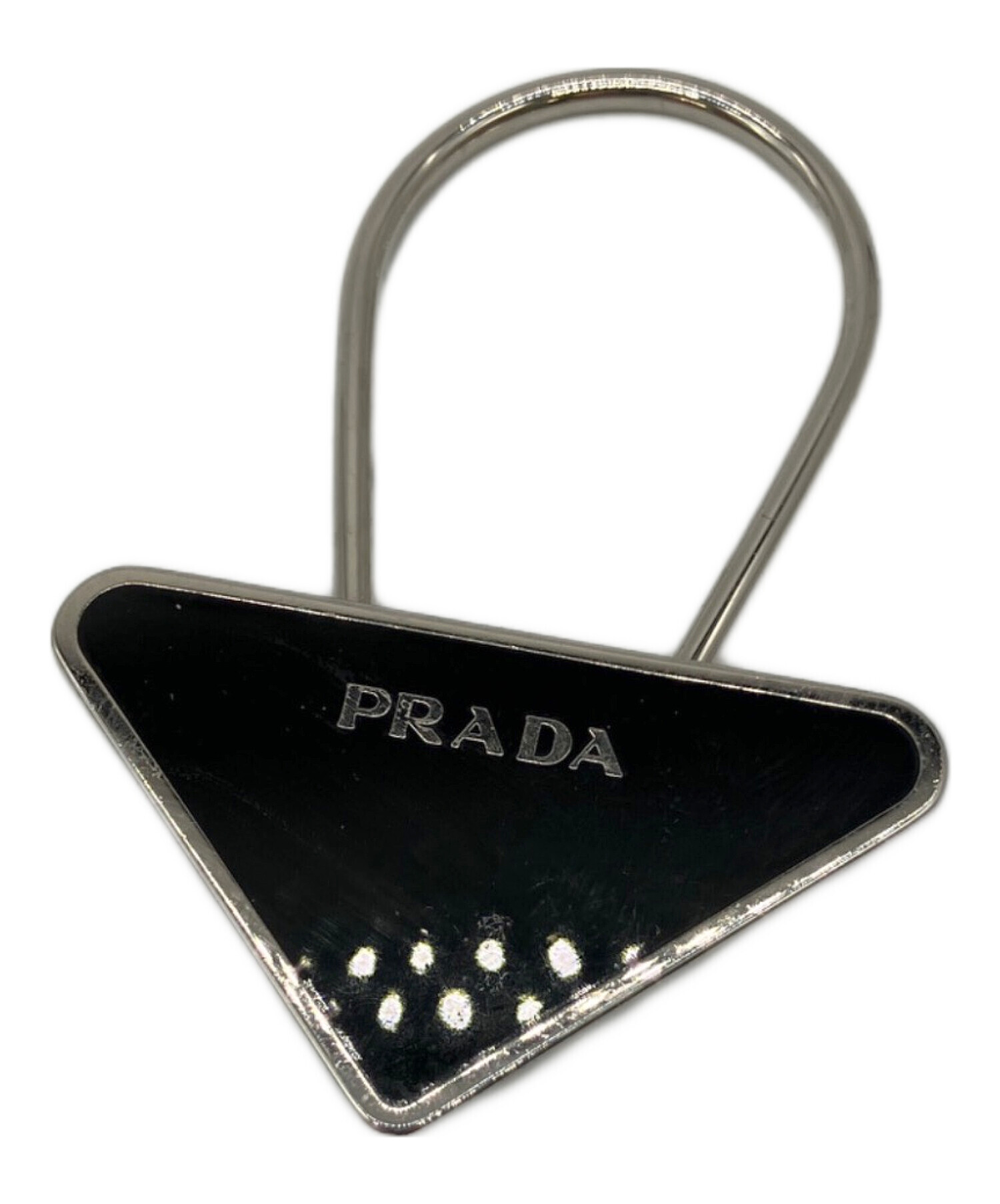 中古・古着通販】PRADA (プラダ) トライアングルロゴキーリング