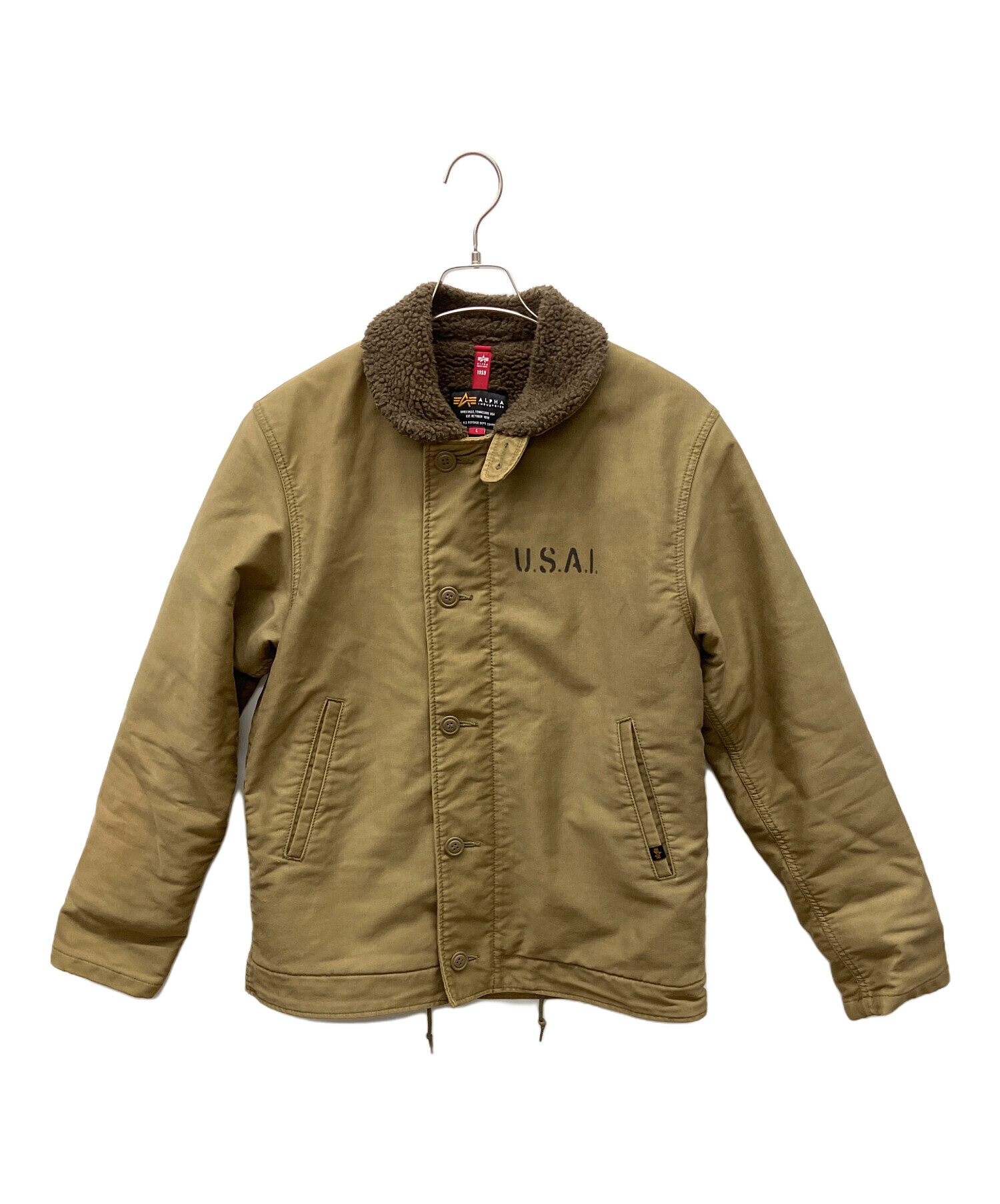 中古・古着通販】ALPHA (アルファ) デッキジャケット オリーブ サイズ