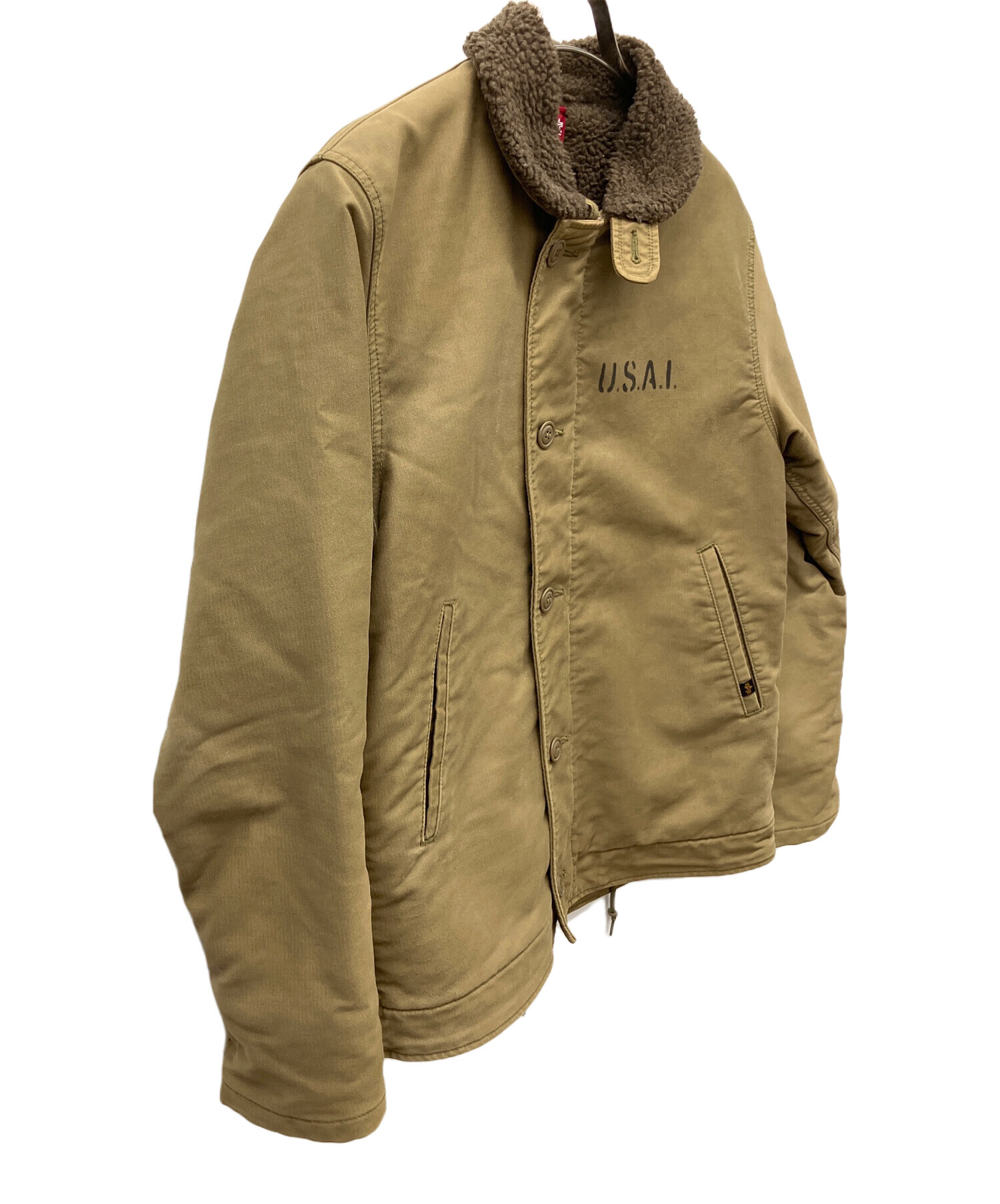 中古・古着通販】ALPHA (アルファ) デッキジャケット オリーブ サイズ