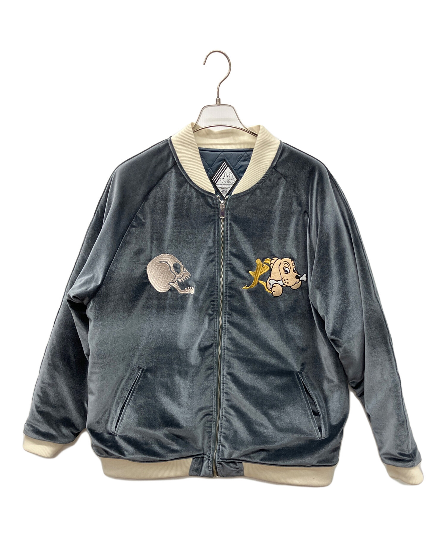 中古・古着通販】GALFY (ガルフィー) スタジャン グレー サイズ:XL